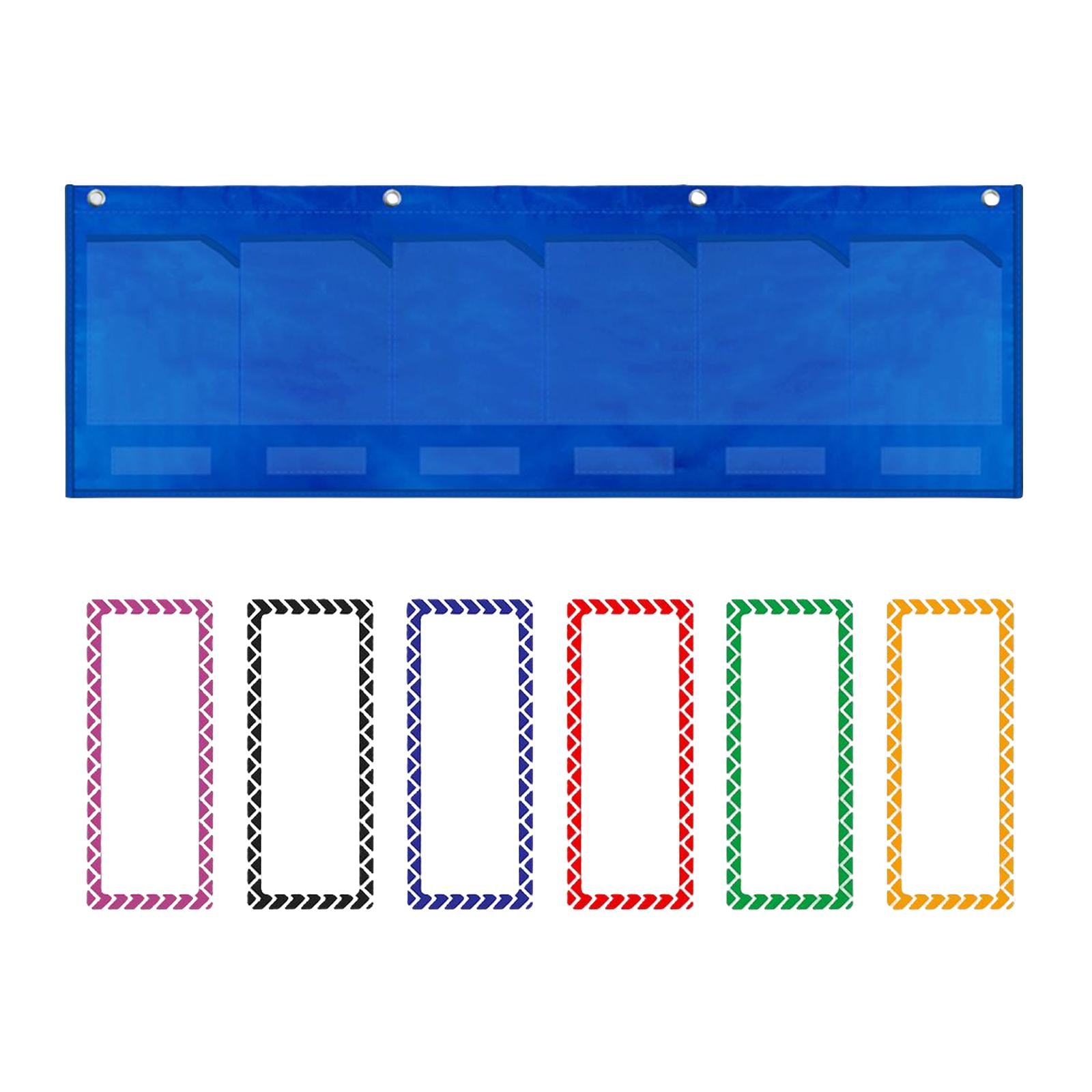 Heavy Duty Pocket Chart Organizer File Organizer Storage Bag for Home Office Blue