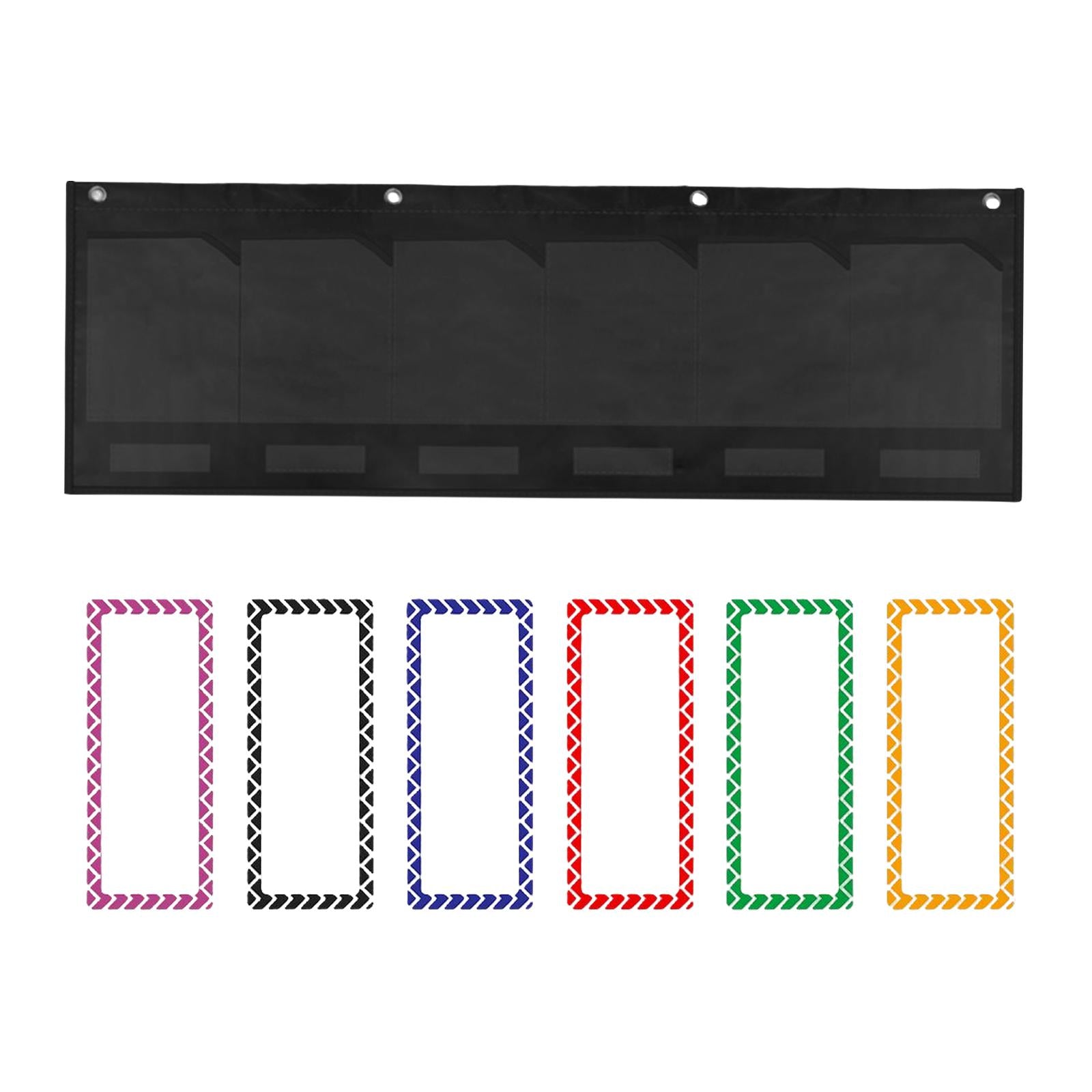 Heavy Duty Pocket Chart Organizer File Organizer Storage Bag for Home Office Black