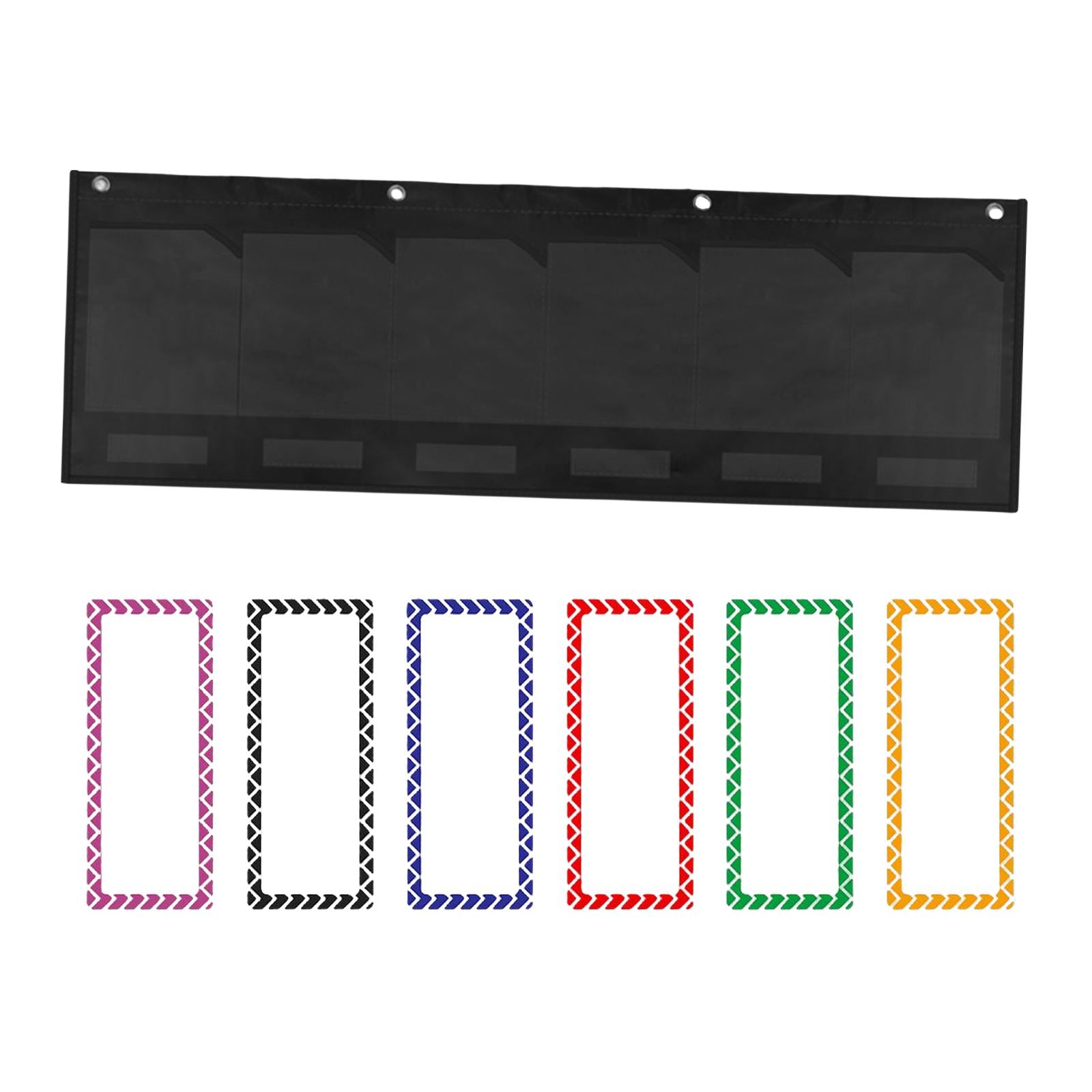 Heavy Duty Pocket Chart Organizer File Organizer Storage Bag for Home Office Black