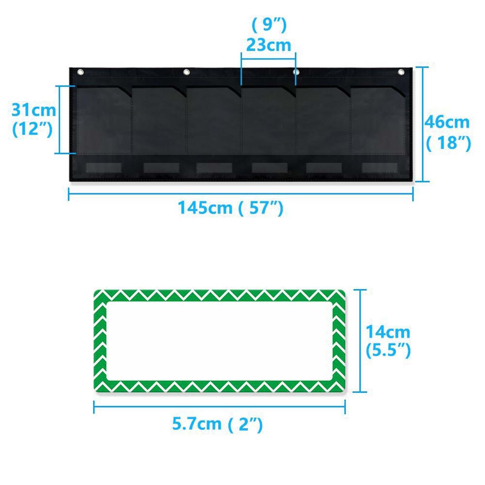 Heavy Duty Pocket Chart Organizer File Organizer Storage Bag for Home Office Black