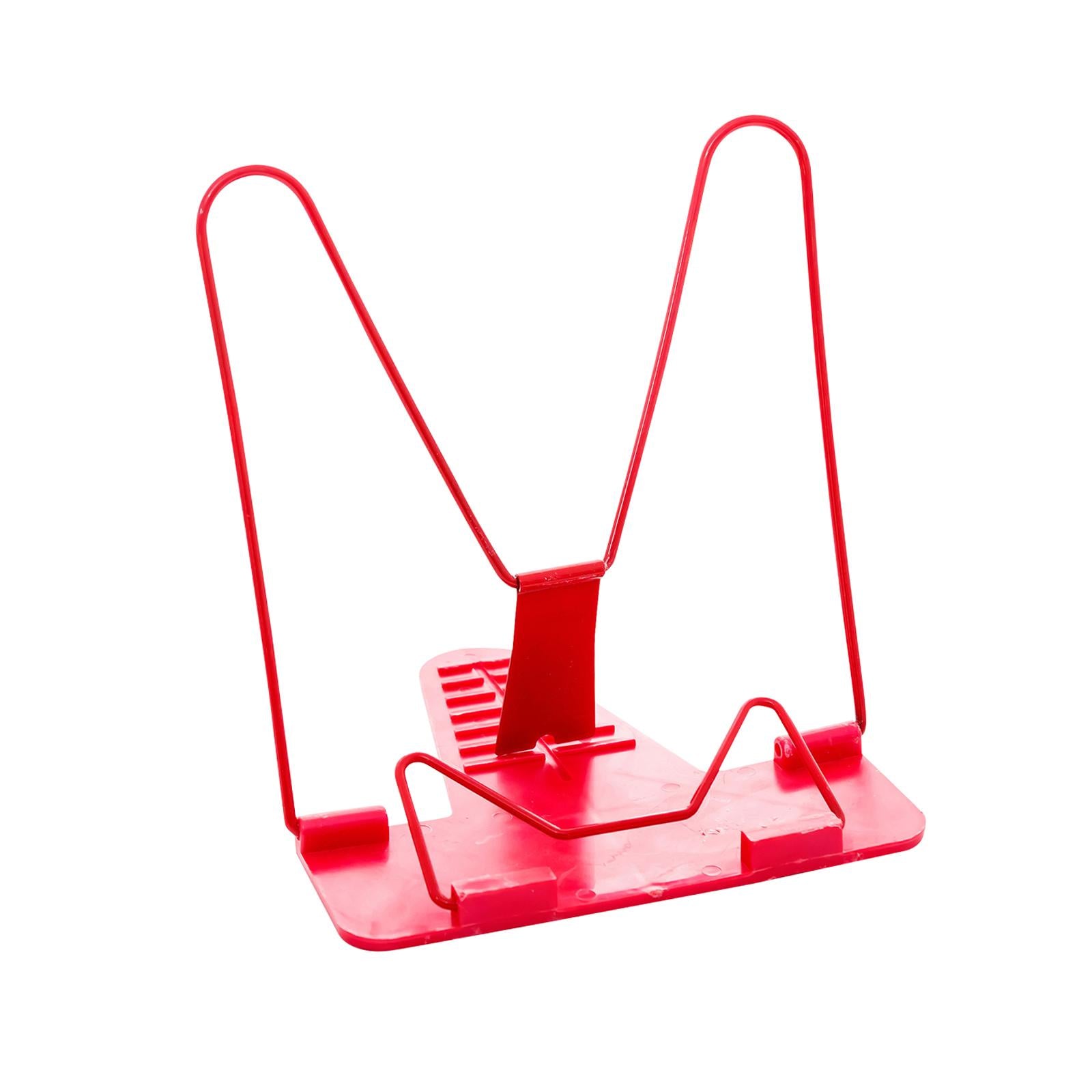 Multipurpose Book Holders Metal Stable Portable for Dormitory Study Tabletop Red