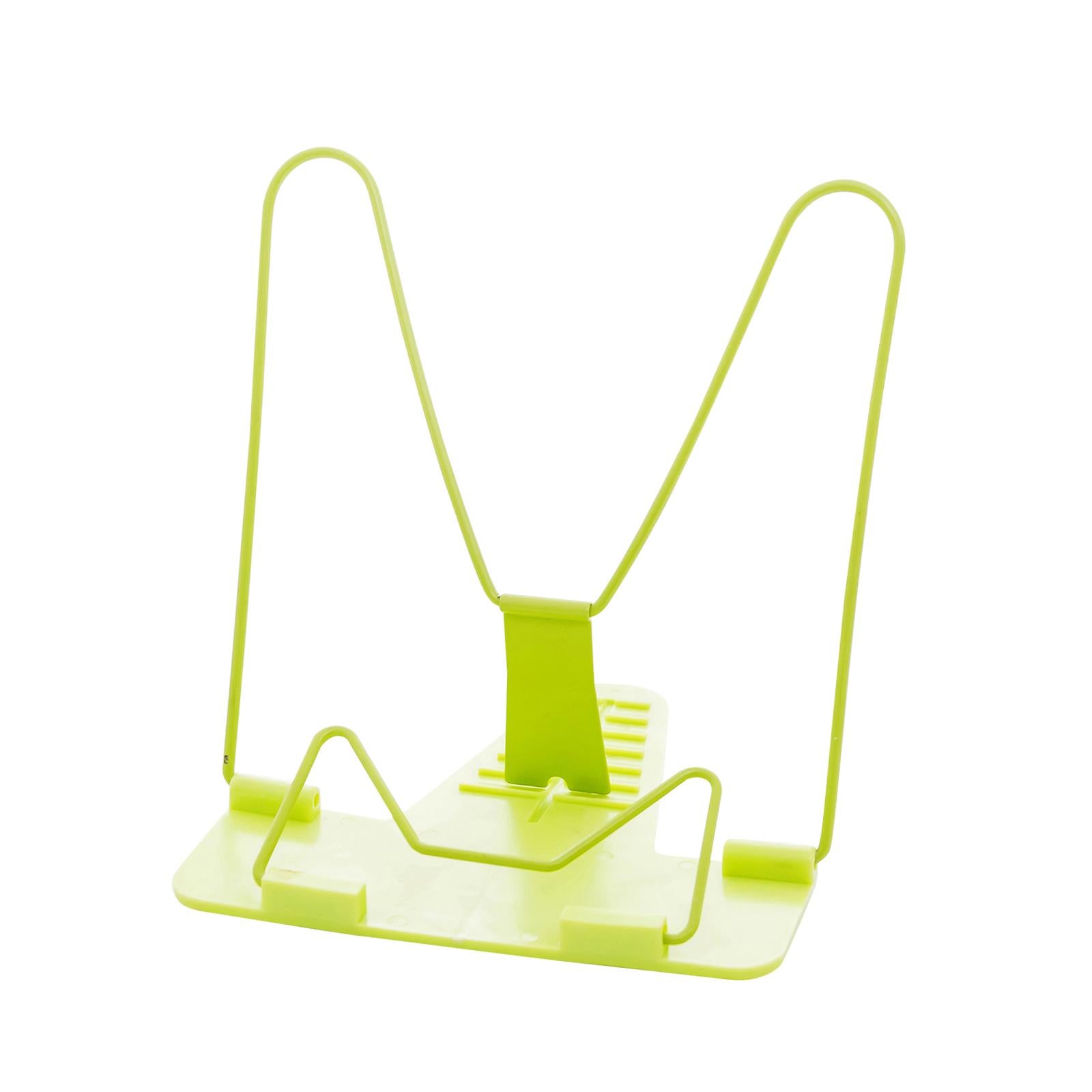 Multipurpose Book Holders Metal Stable Portable for Dormitory Study Tabletop Green