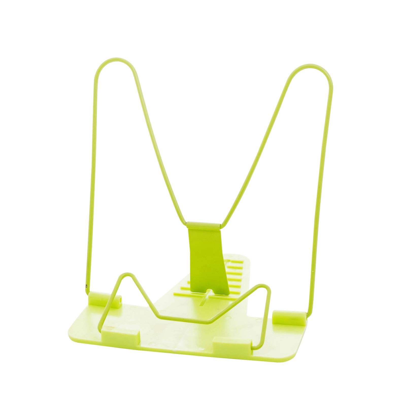 Multipurpose Book Holders Metal Stable Portable for Dormitory Study Tabletop Green