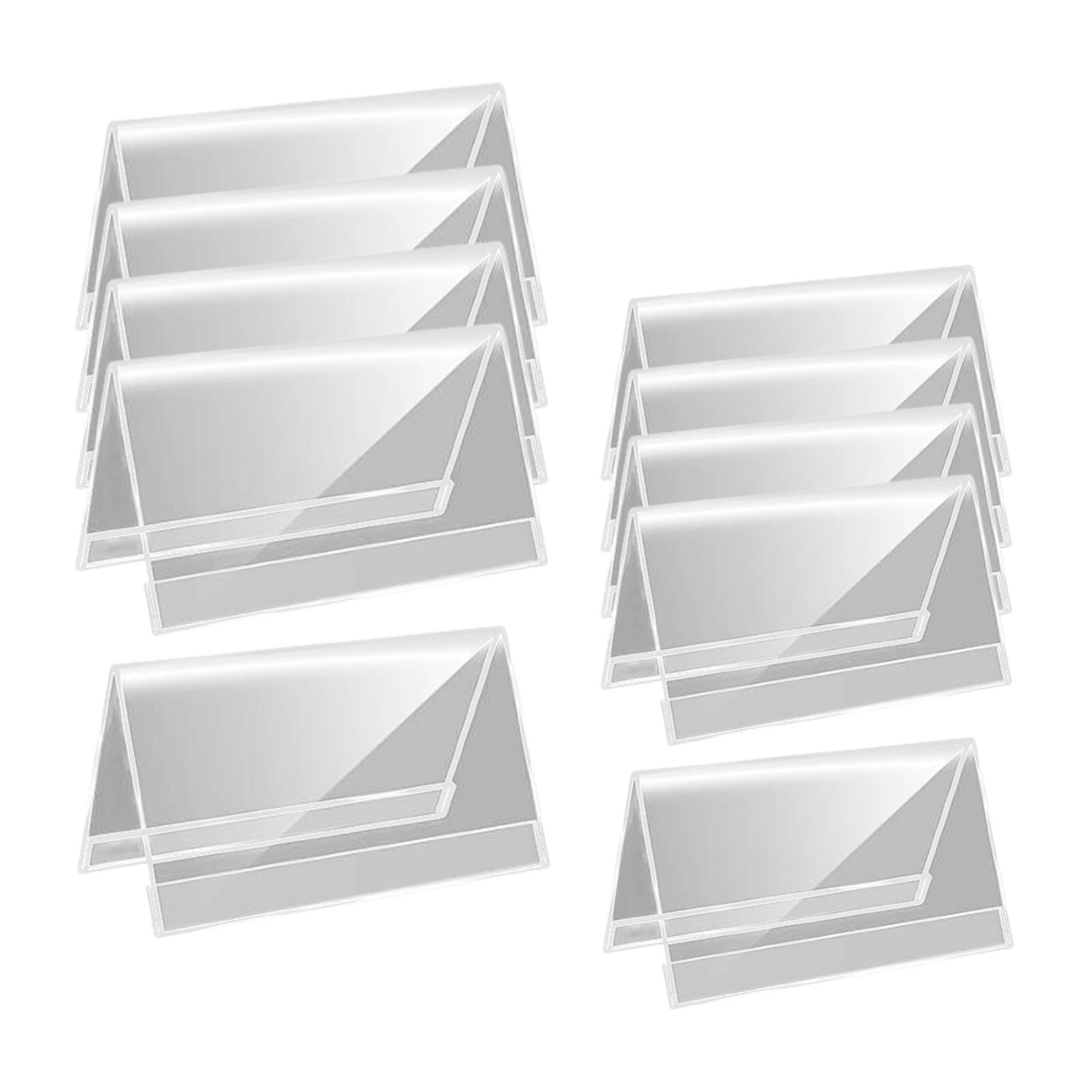 5 Pieces Display Business Card Holder Desk Label Frame Meeting Room 90mmx60mm