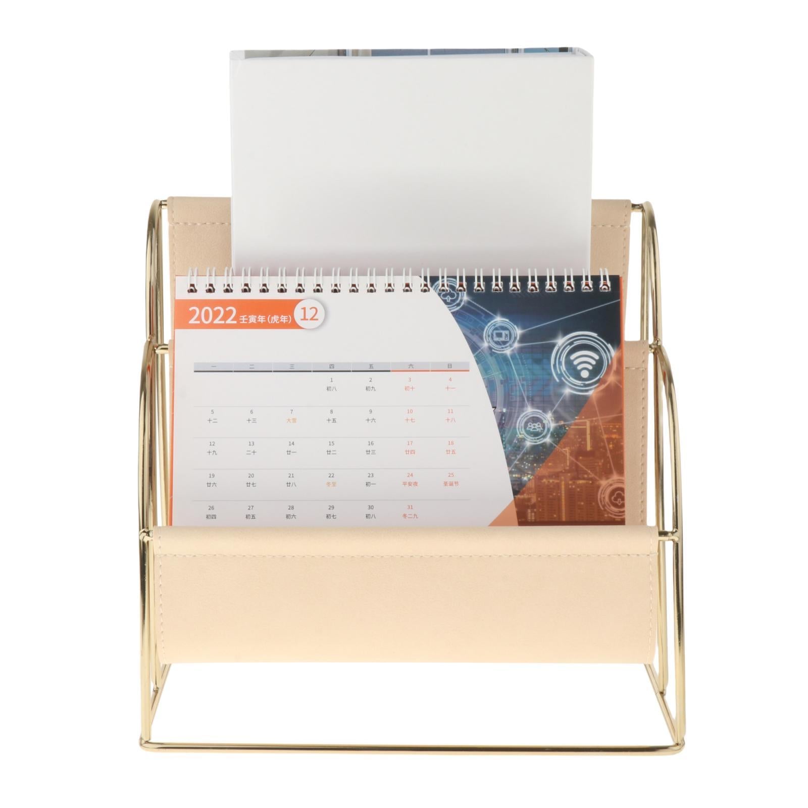 Magazine File Holder Rack Free Standing Storage for Office Desk Accessories Beige