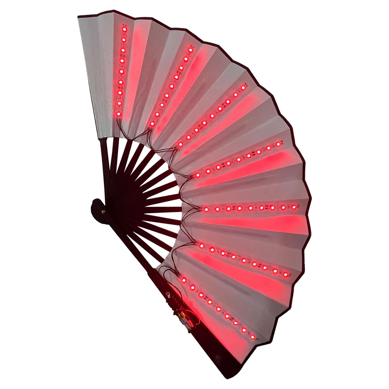 LED Folding Fan Supplies Fittings Night Show for Party Christmas Red