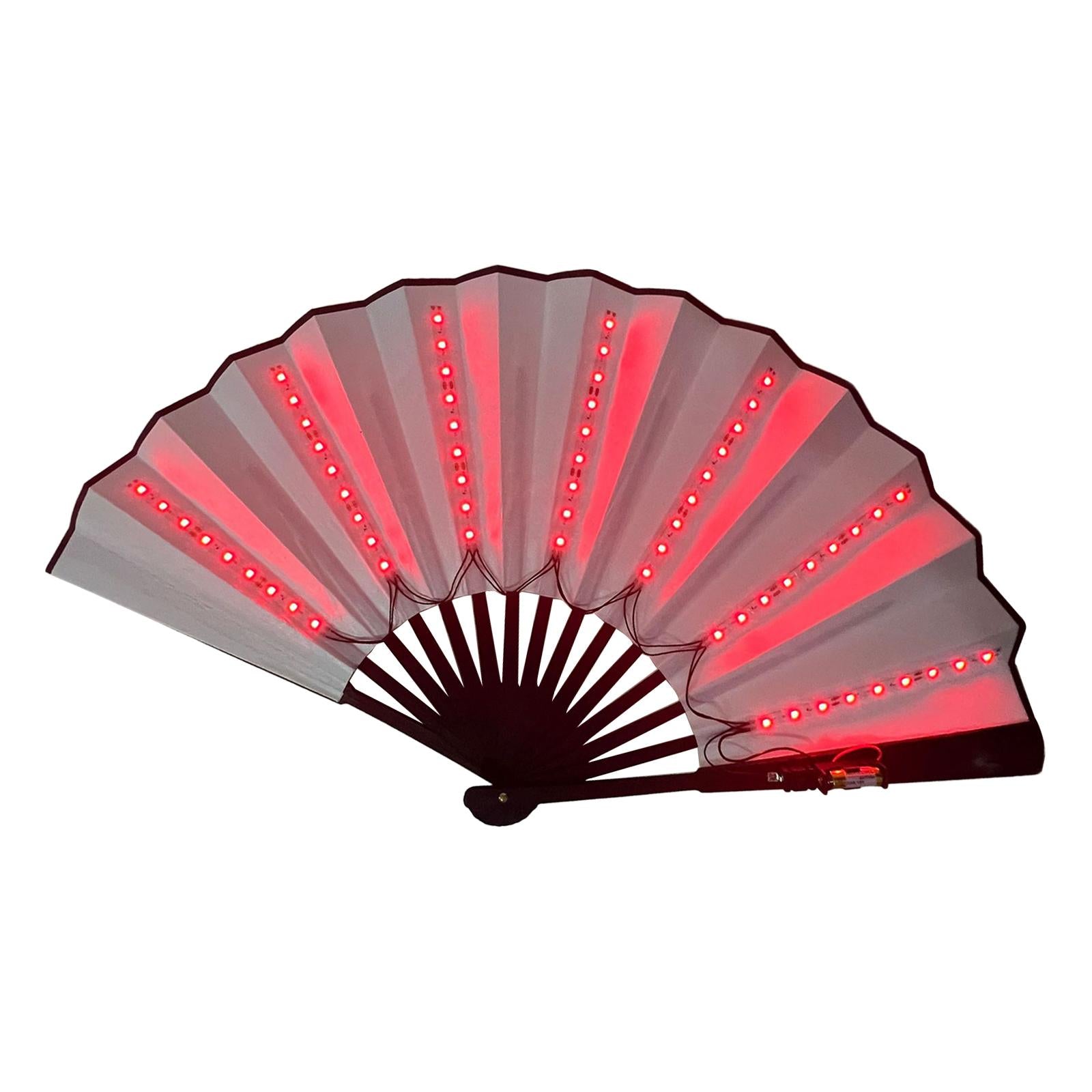 LED Folding Fan Supplies Fittings Night Show for Party Christmas Red