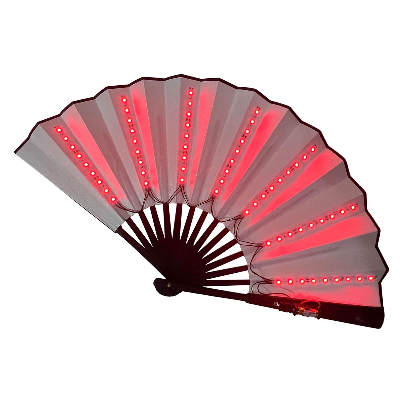 LED Folding Fan Supplies Fittings Night Show for Party Christmas Red