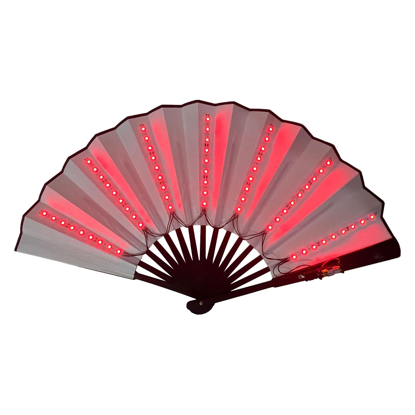 LED Folding Fan Supplies Fittings Night Show for Party Christmas Red