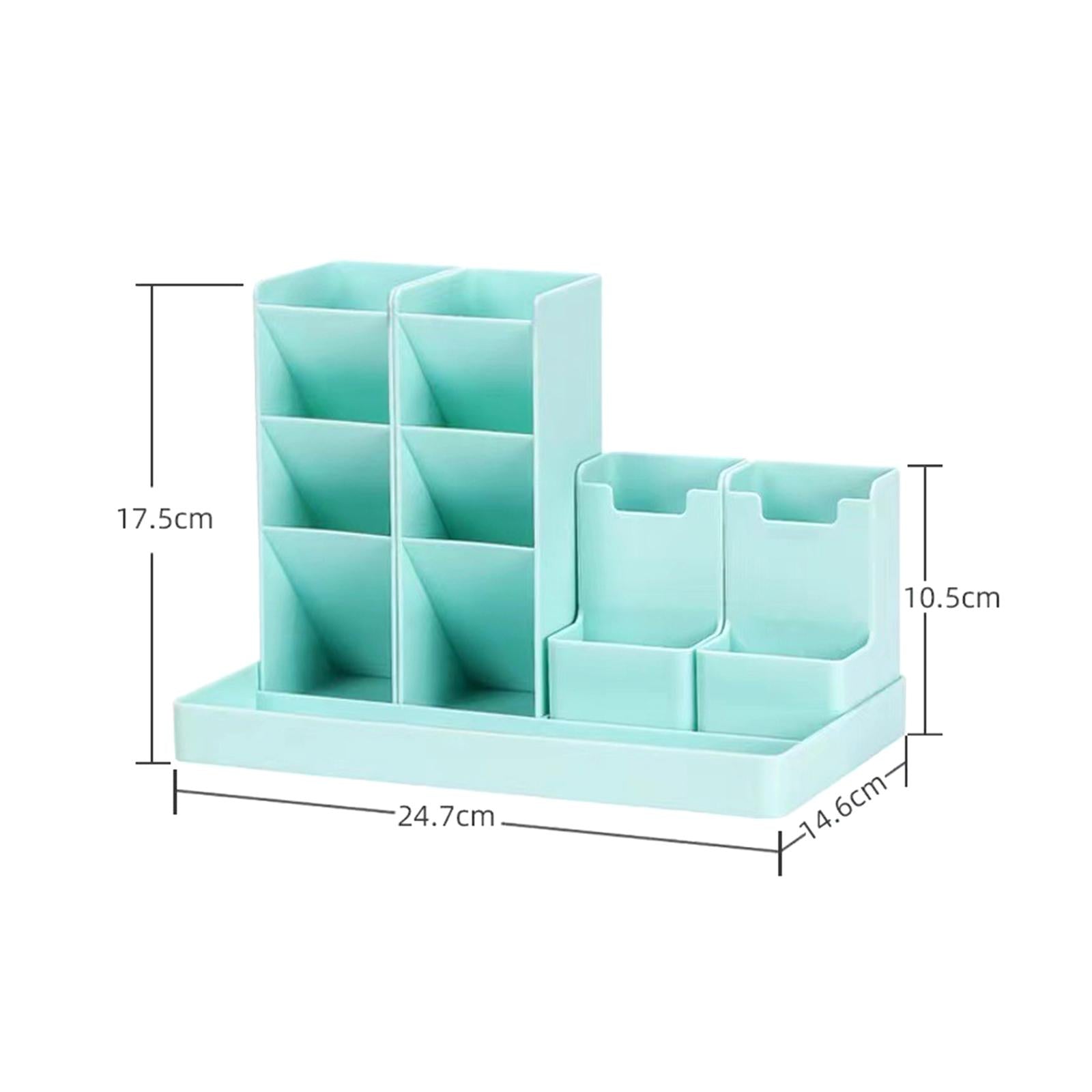 Business Card/Pen/Pencil Holder Storage Box Sticky Note Tray for Office Green