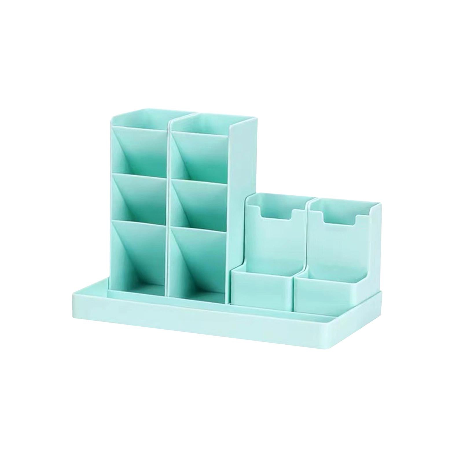 Business Card/Pen/Pencil Holder Storage Box Sticky Note Tray for Office Green