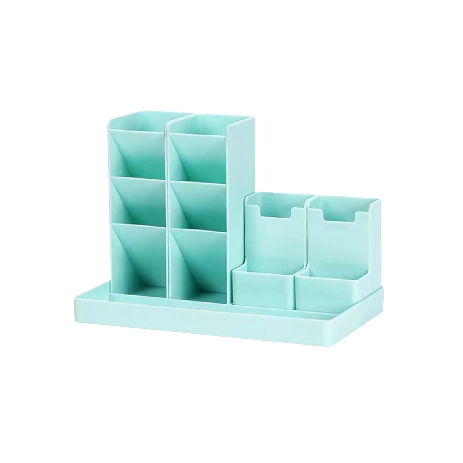 Business Card/Pen/Pencil Holder Storage Box Sticky Note Tray for Office Green