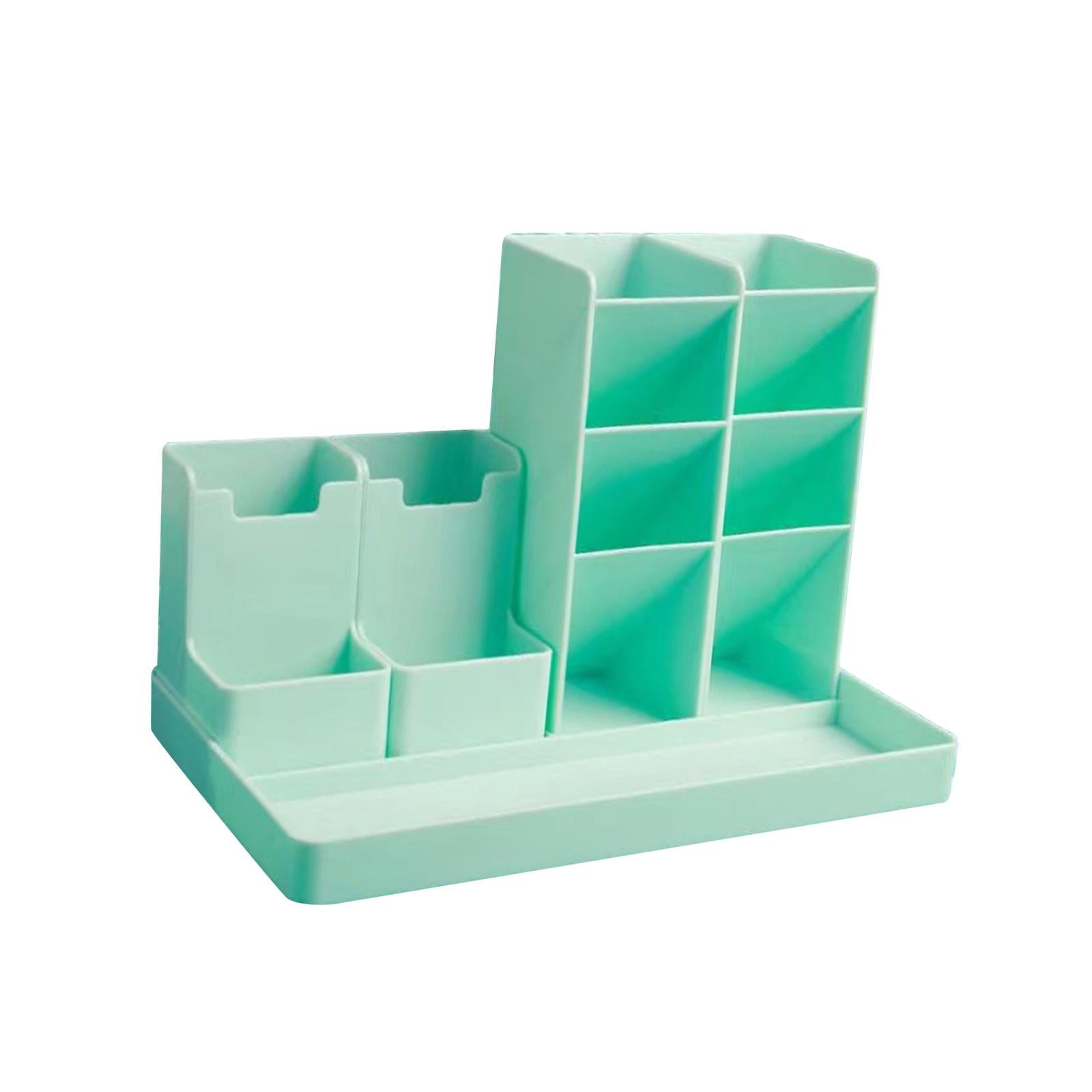 Business Card/Pen/Pencil Holder Storage Box Sticky Note Tray for Office Green