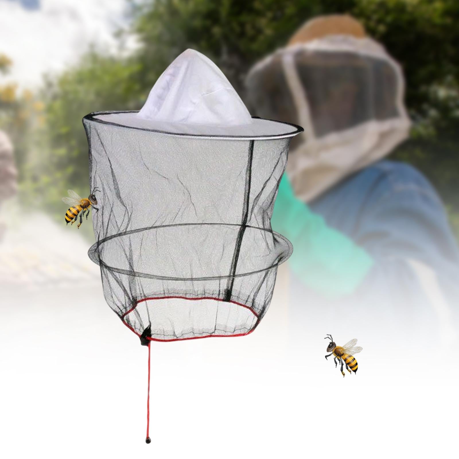 Beekeeper Hat with Mesh Veil Adjustable Strap Bee Keeping Supplies Anti Bee