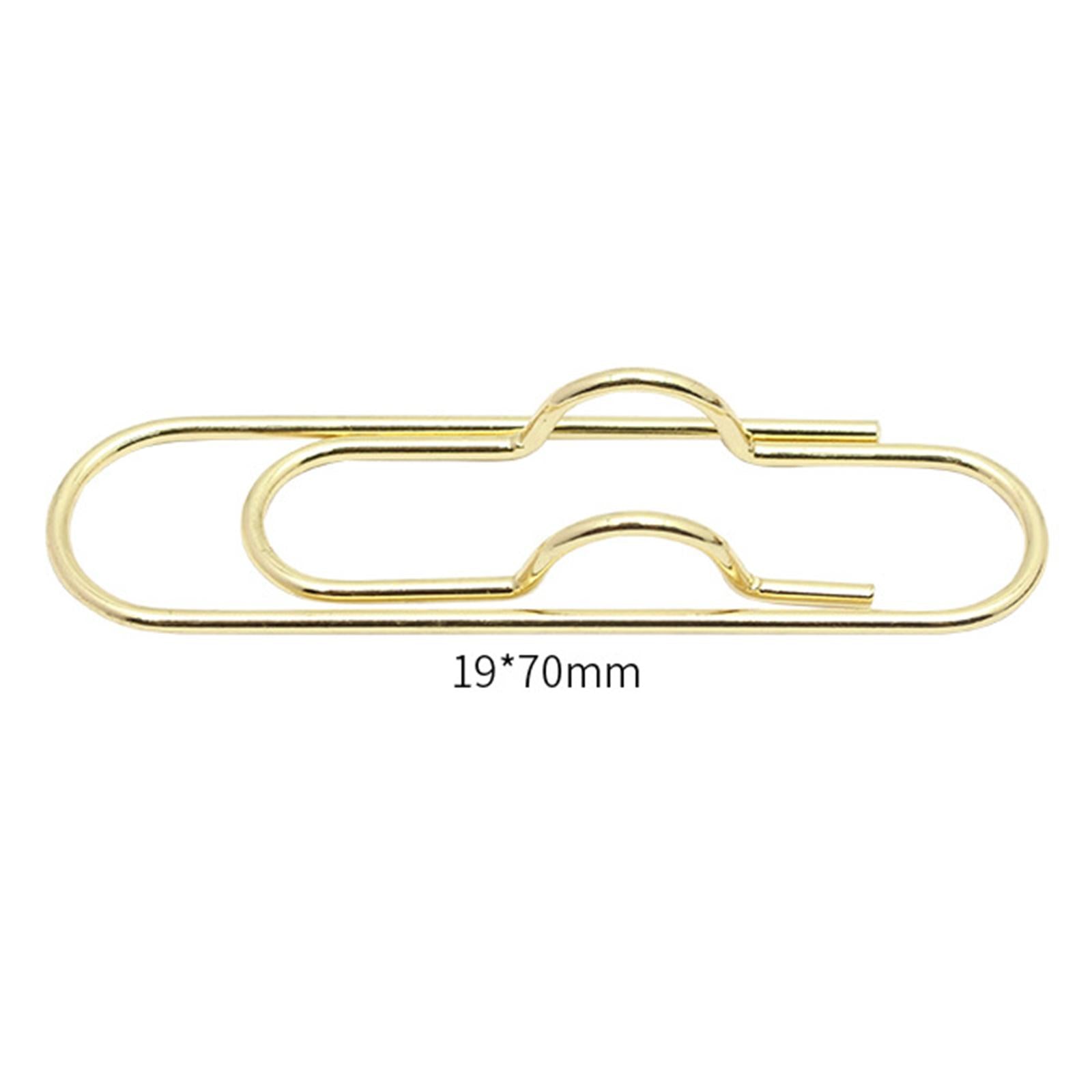 10x Paper Clips Metal Pen holder Portable for Graduation Birthday 19mmx70mm