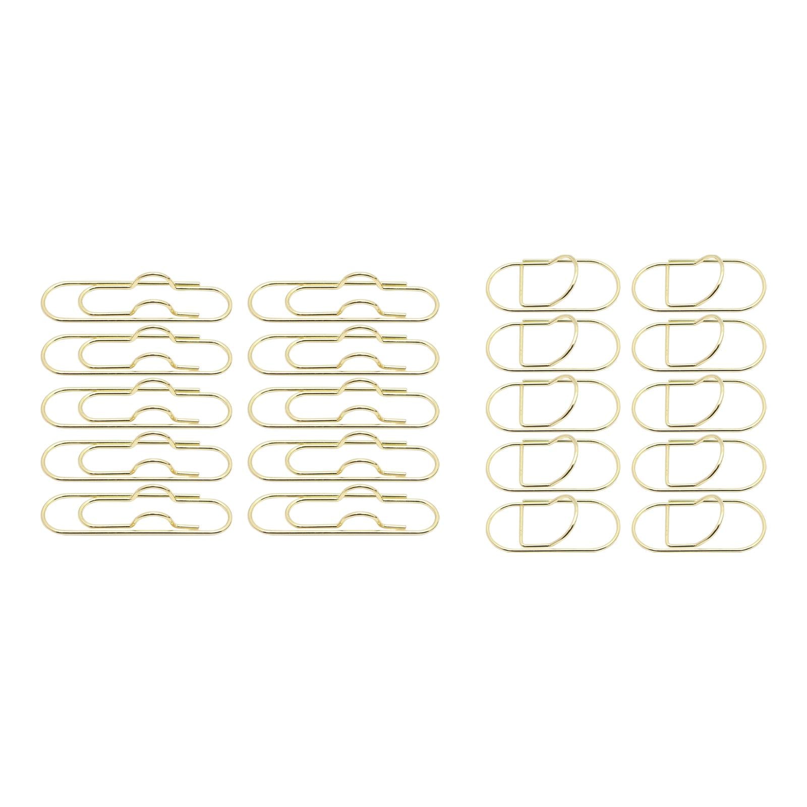 10x Paper Clips Metal Pen holder Portable for Graduation Birthday 19mmx70mm