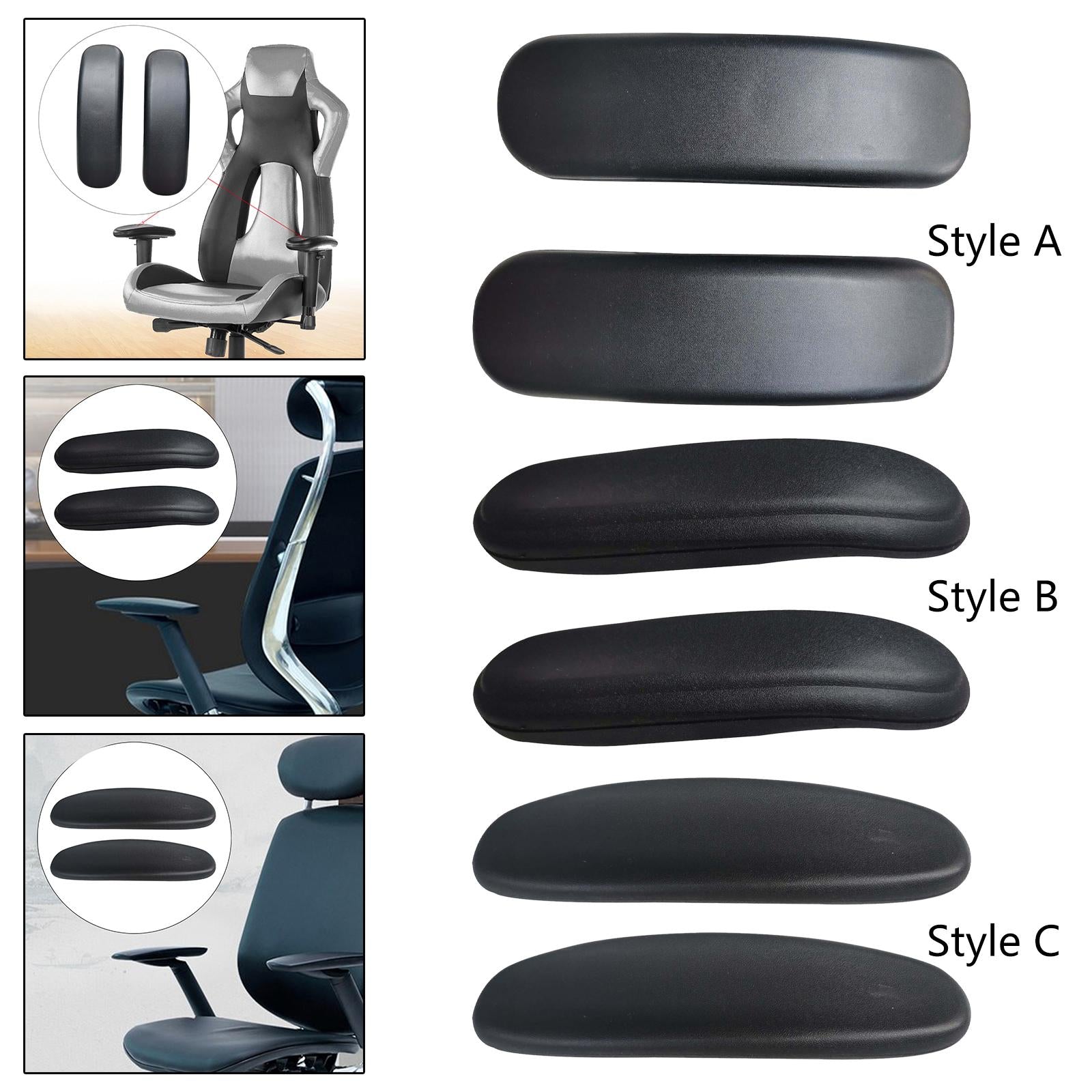 2Pcs Armrest Covers Removable Chair Replacement for Home Style A