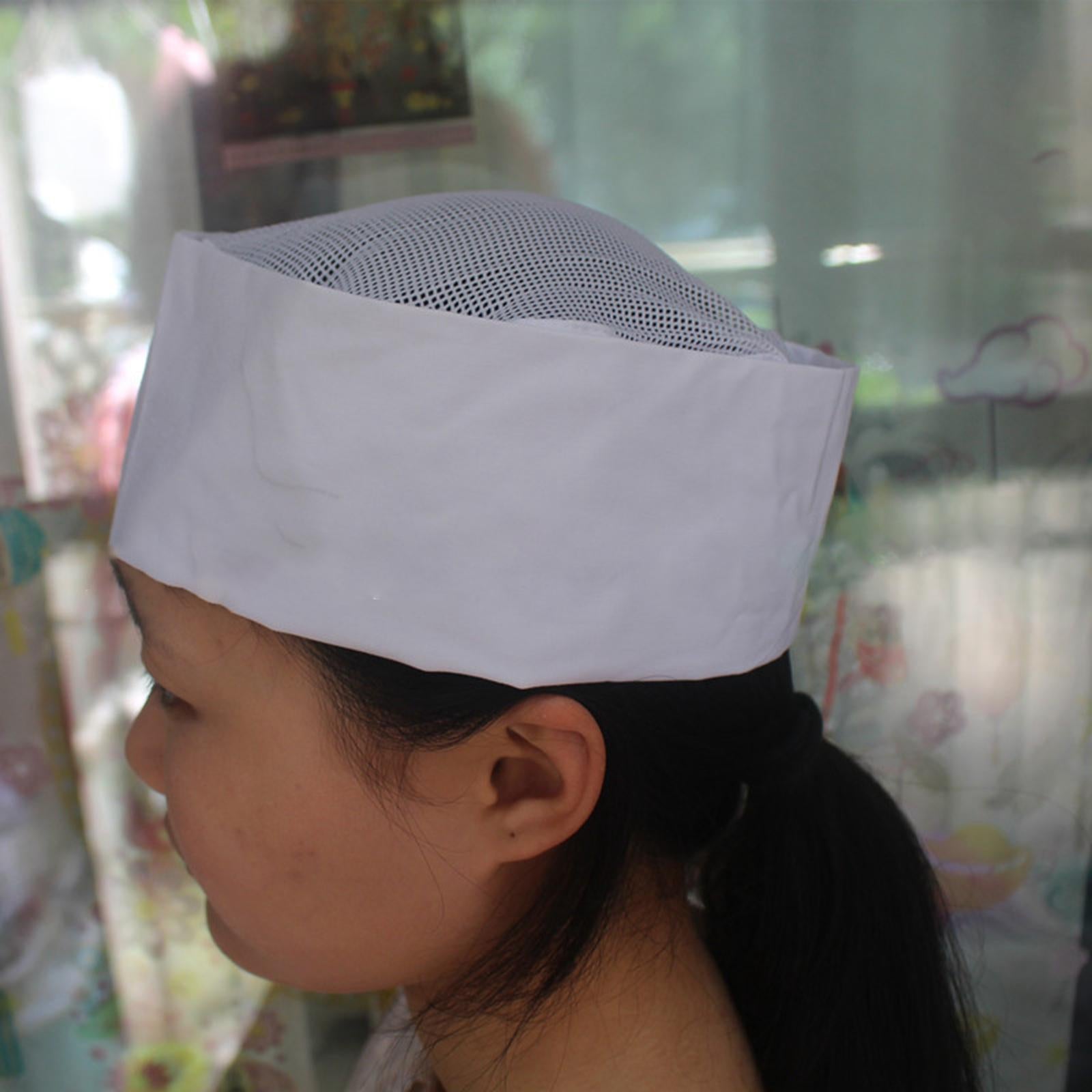 Japanese Cooking Hat Food Service Protective Hat for Restaurant Bakery White