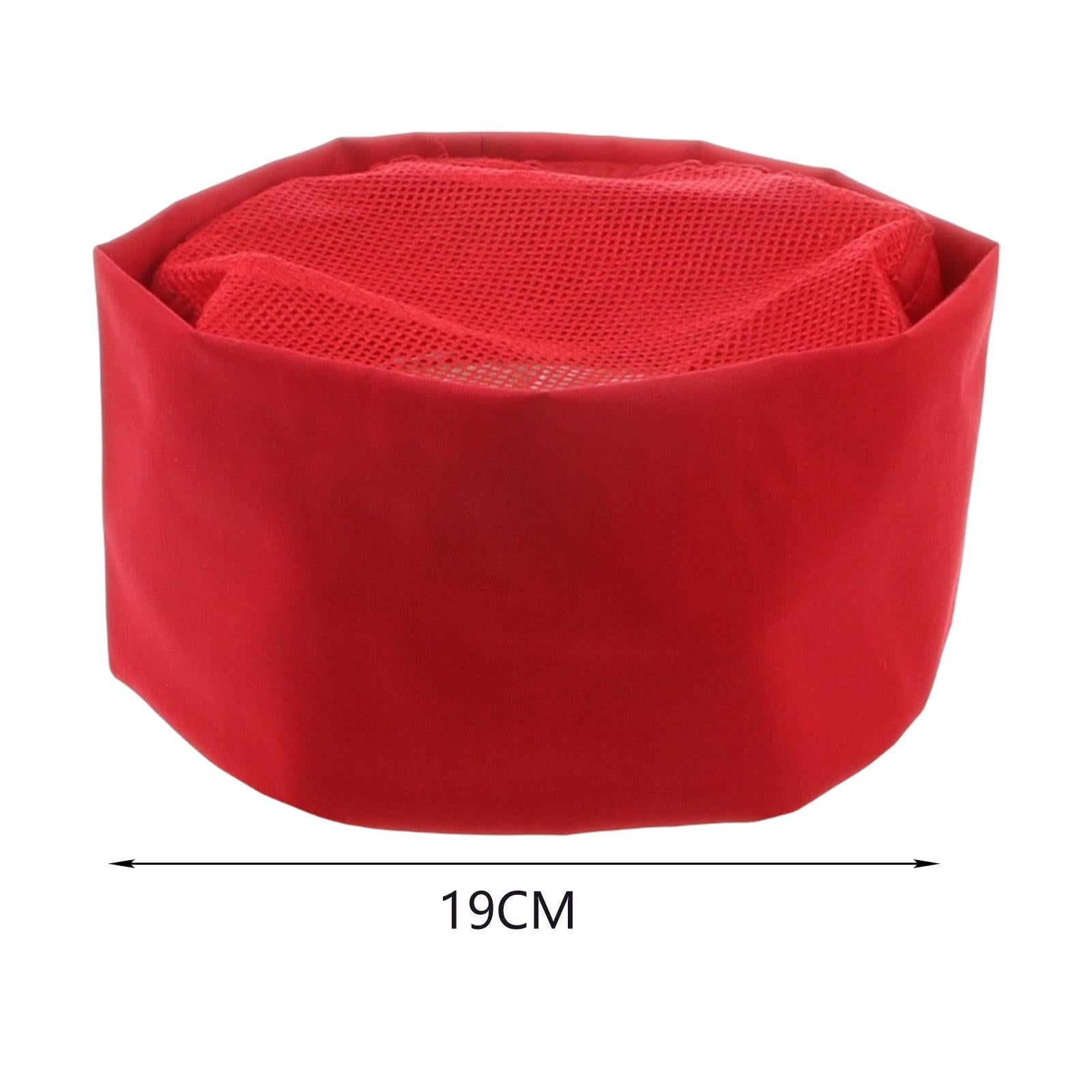 Japanese Cooking Hat Food Service Protective Hat for Restaurant Bakery Red