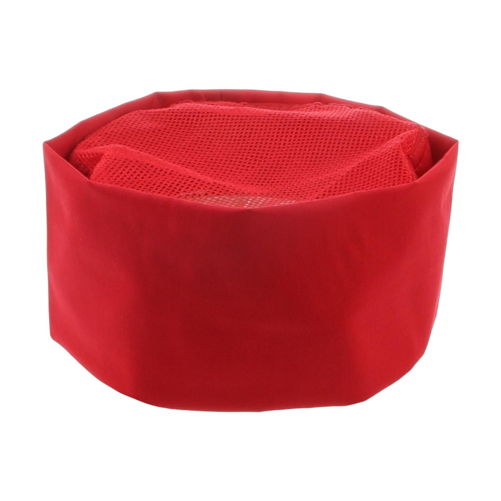 Japanese Cooking Hat Food Service Protective Hat for Restaurant Bakery Red