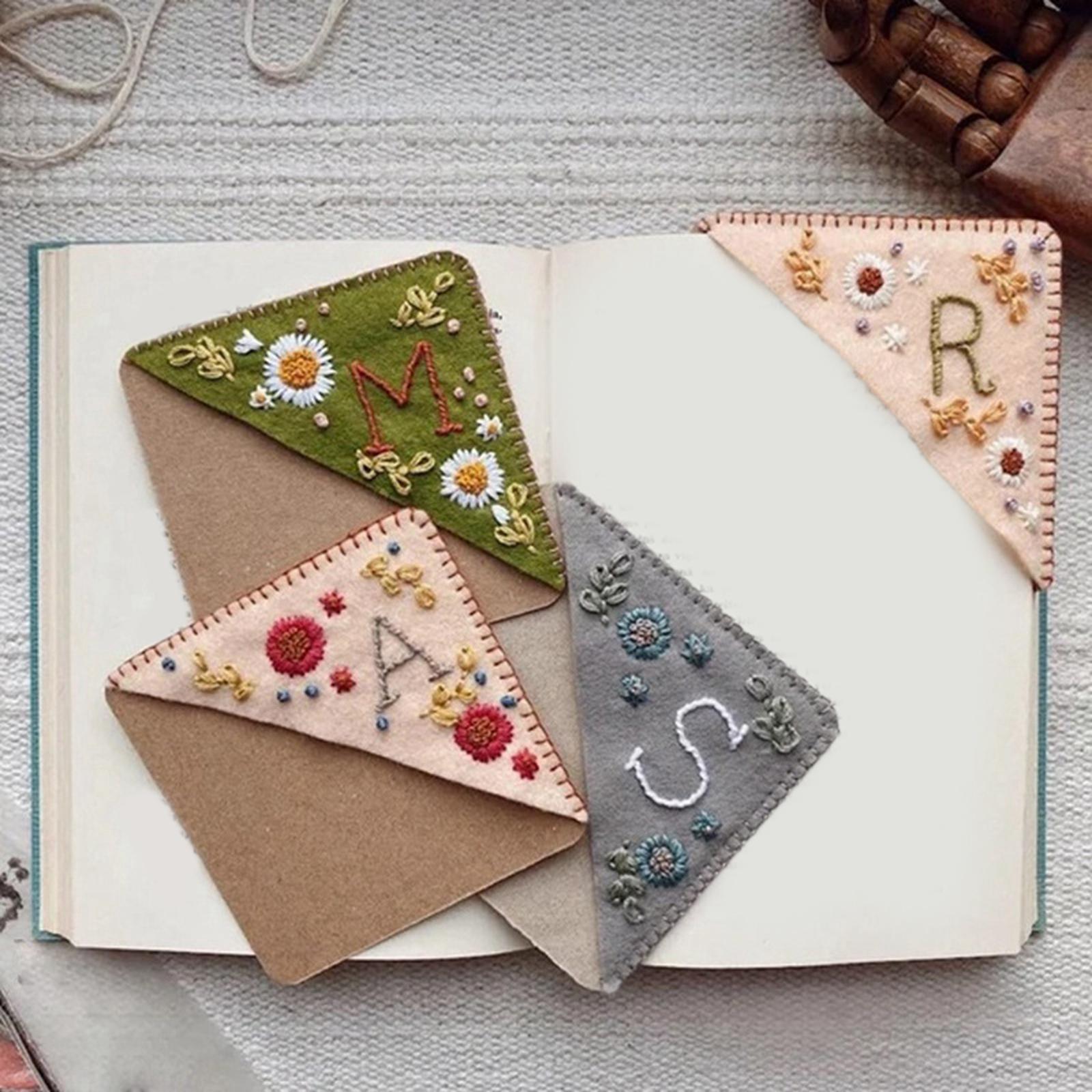 Handmade Corner Bookmark Corner Book Marks Page Clip for Kids Men Gifts Letter R