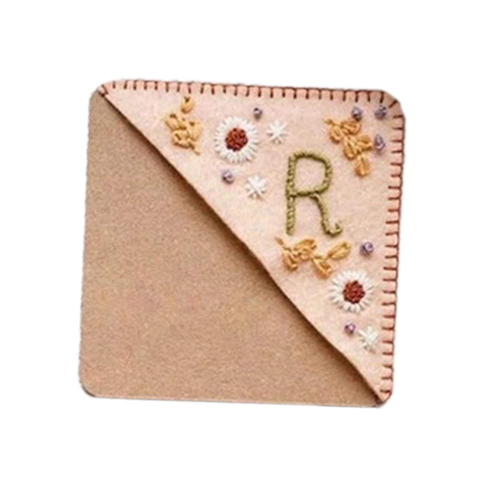 Handmade Corner Bookmark Corner Book Marks Page Clip for Kids Men Gifts Letter R