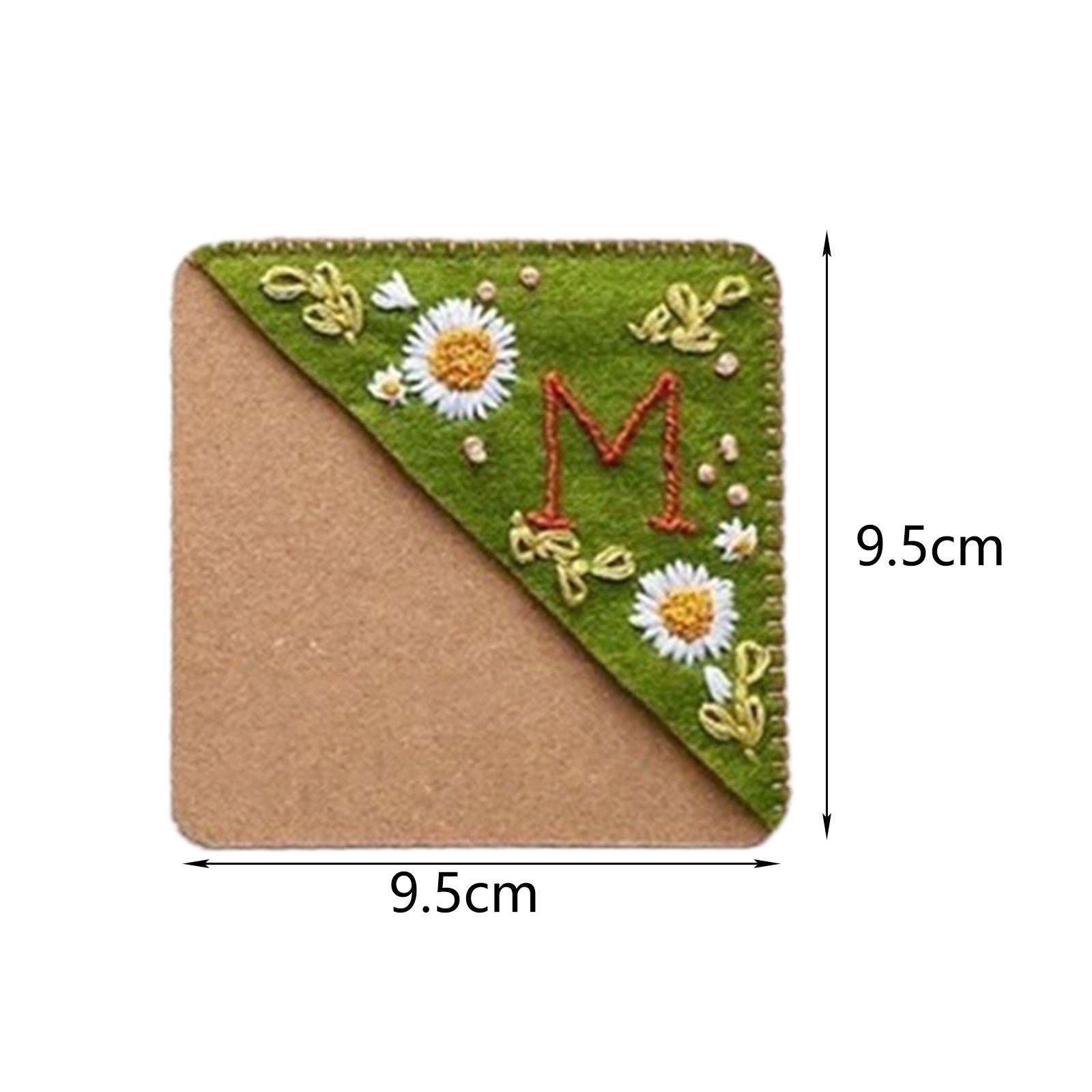 Handmade Corner Bookmark Corner Book Marks Page Clip for Kids Men Gifts Letter M