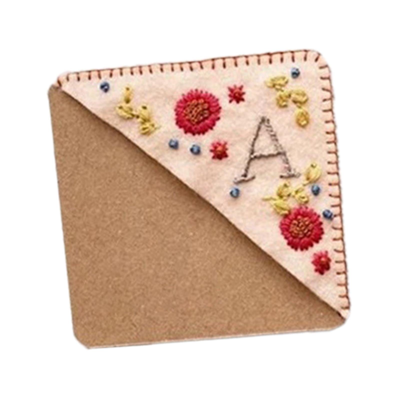 Handmade Corner Bookmark Corner Book Marks Page Clip for Kids Men Gifts Letter A