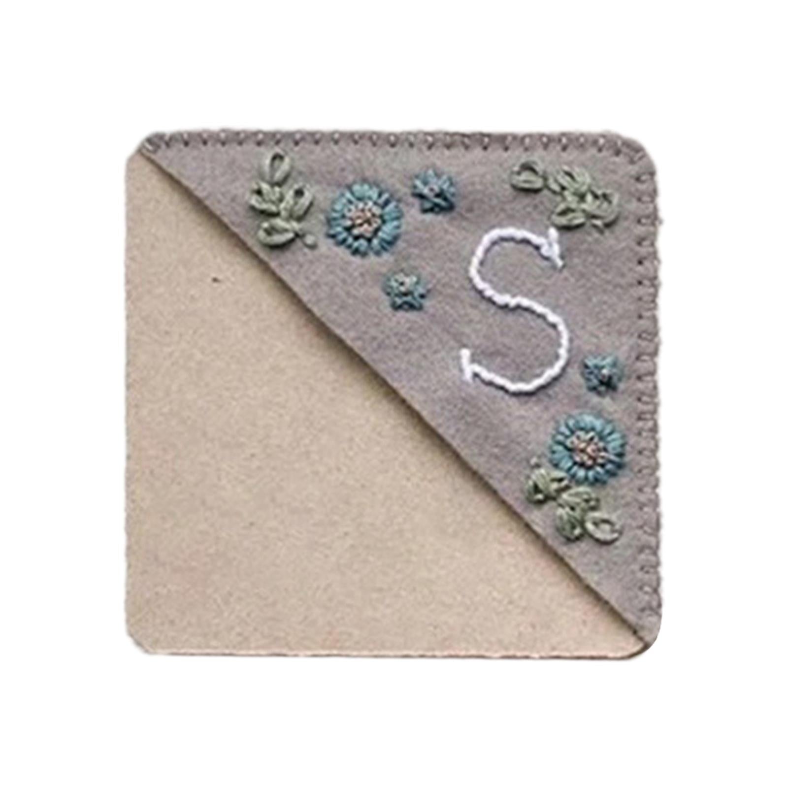 Handmade Corner Bookmark Corner Book Marks Page Clip for Kids Men Gifts Letter S