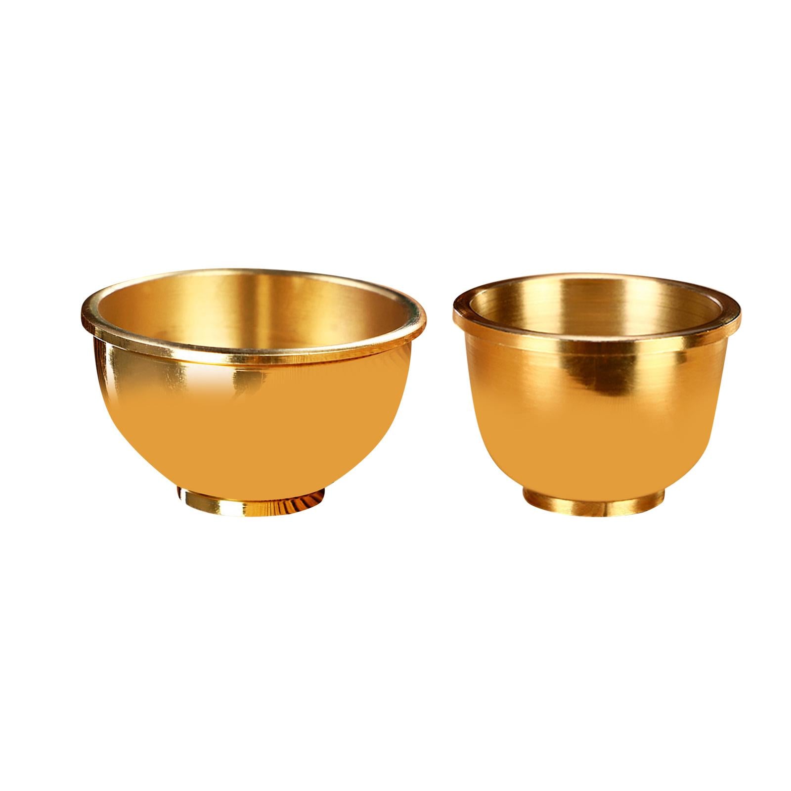 Brass Cup Buddha Cups Buddhism Water Cup Handmade for Desktop Household L