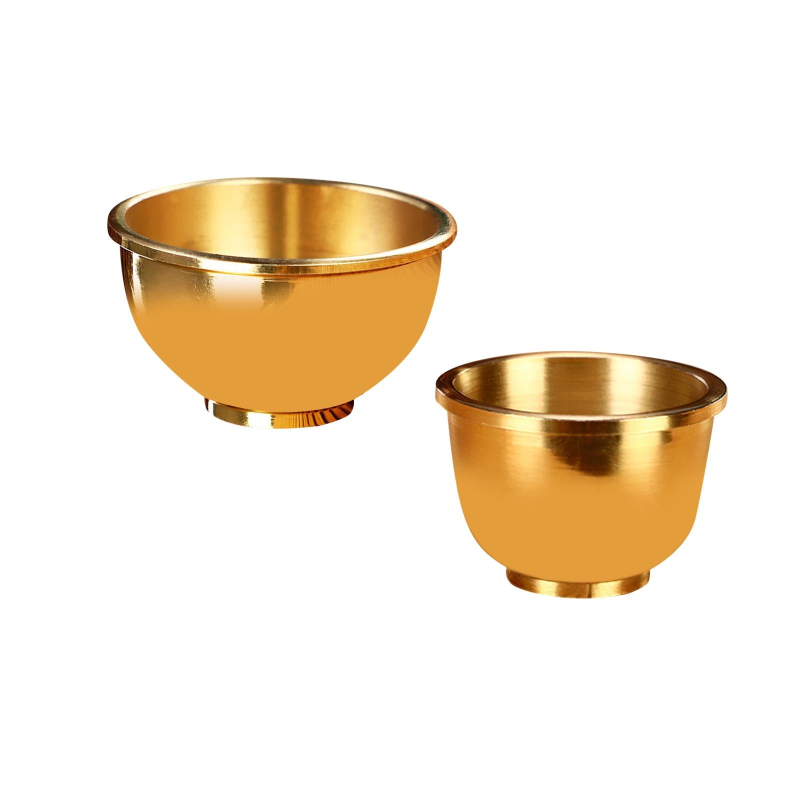 Brass Cup Buddha Cups Buddhism Water Cup Handmade for Desktop Household L