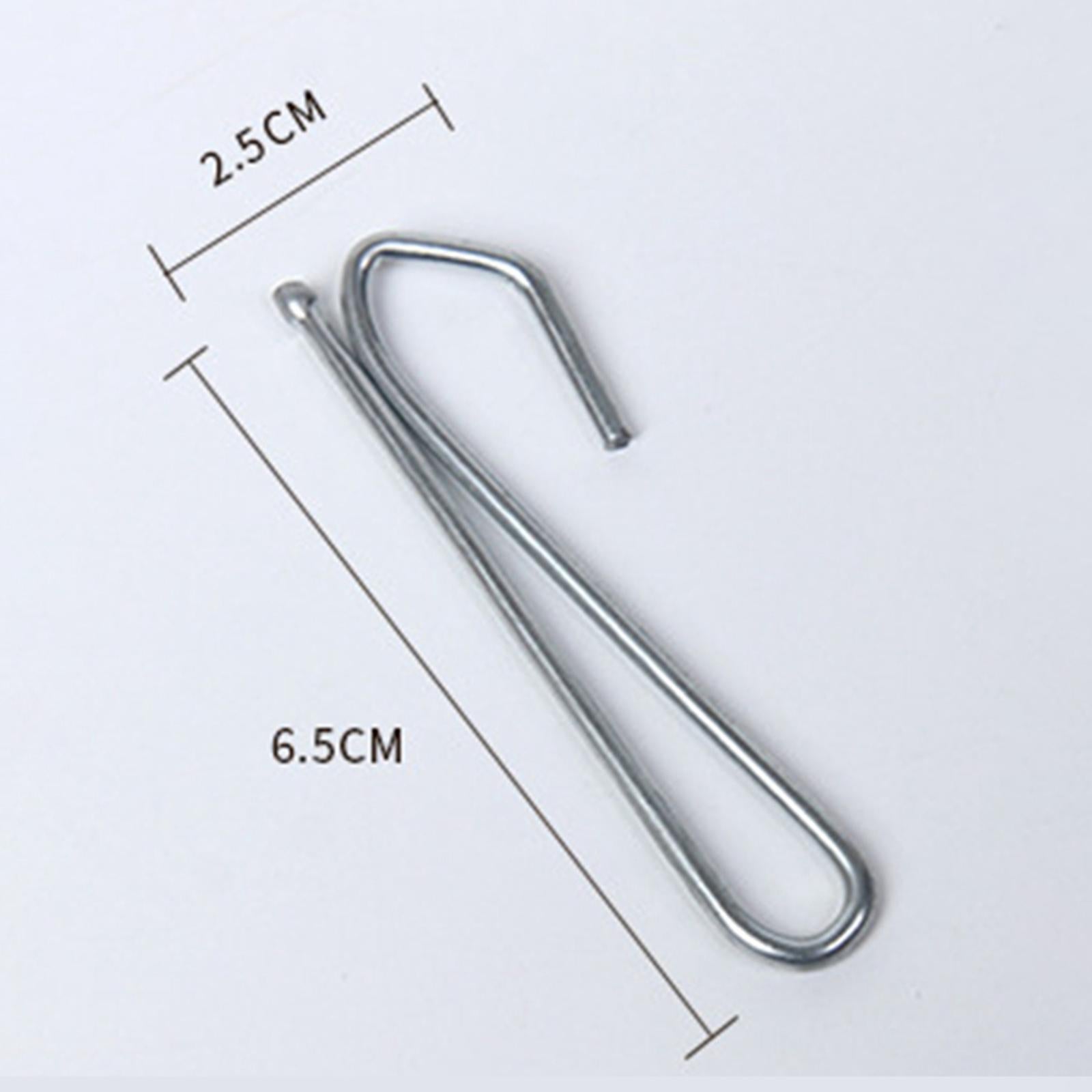 Drapery Hooks Pins Curtain Hook Pinch Pleat Hooks for Shower Window Door 500PCS