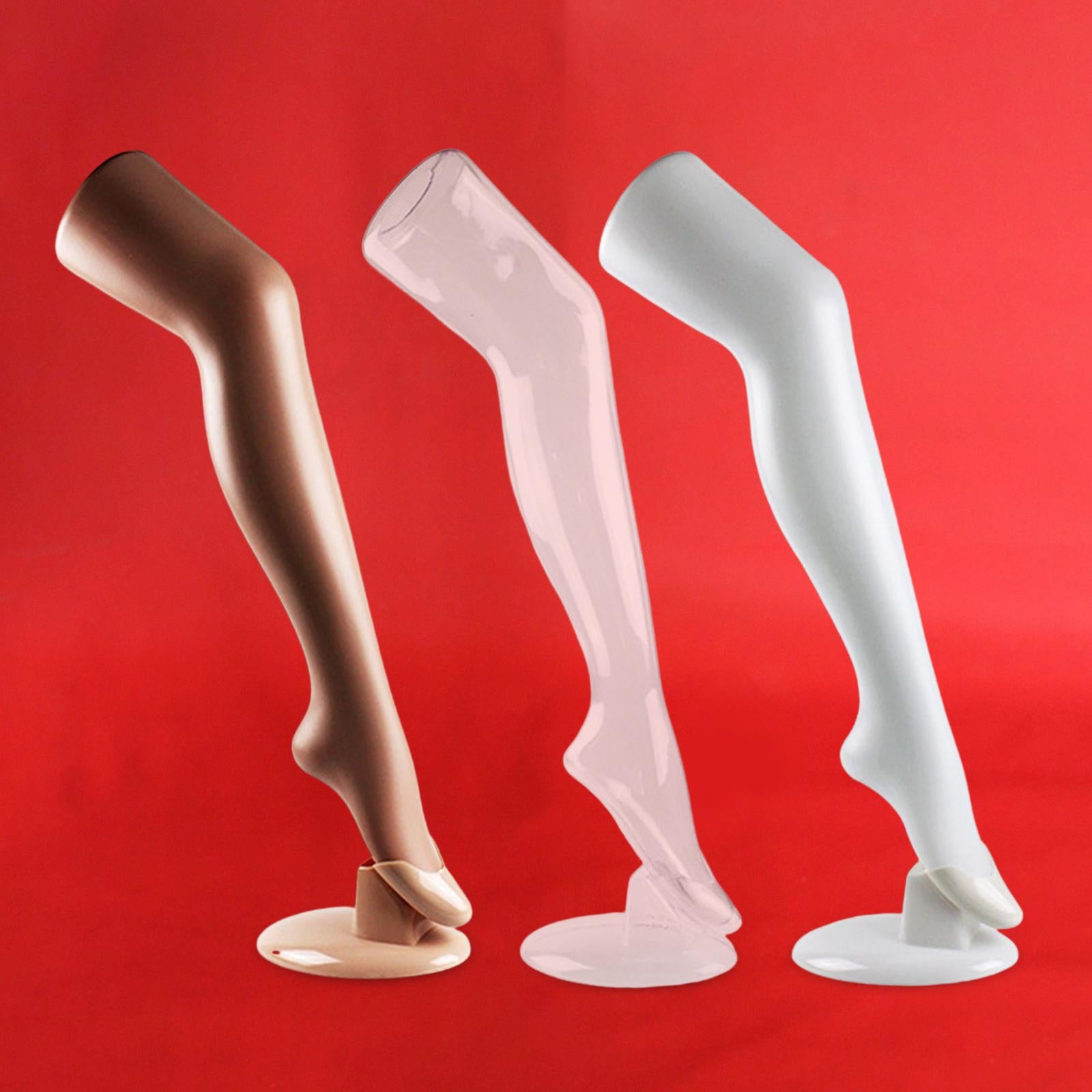 Freestanding Women Leg Models Have Long Legs Display Socks Tool for Women White