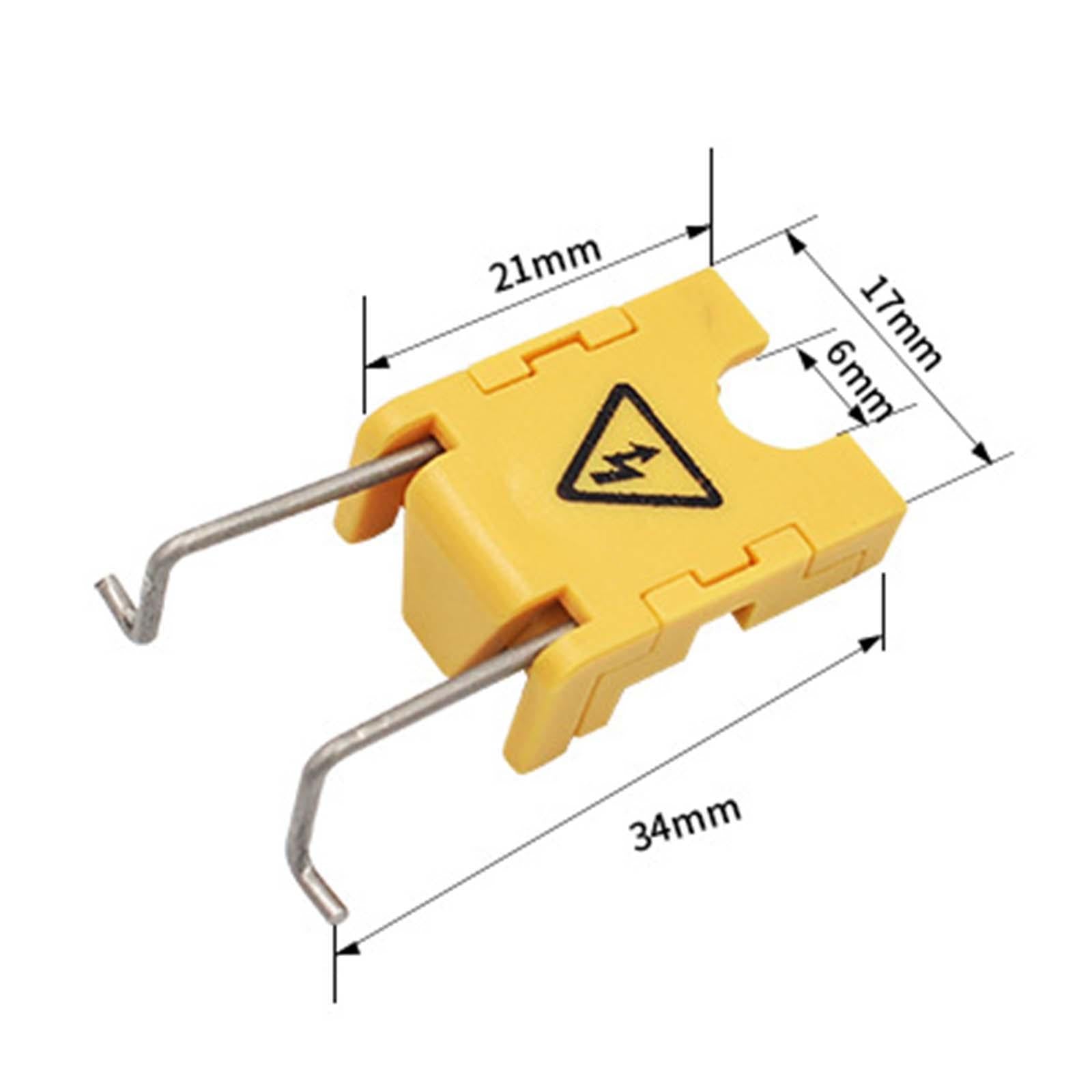 Mini Circuit Breaker Lock Lockout Portable Easily Installed Color Yellow