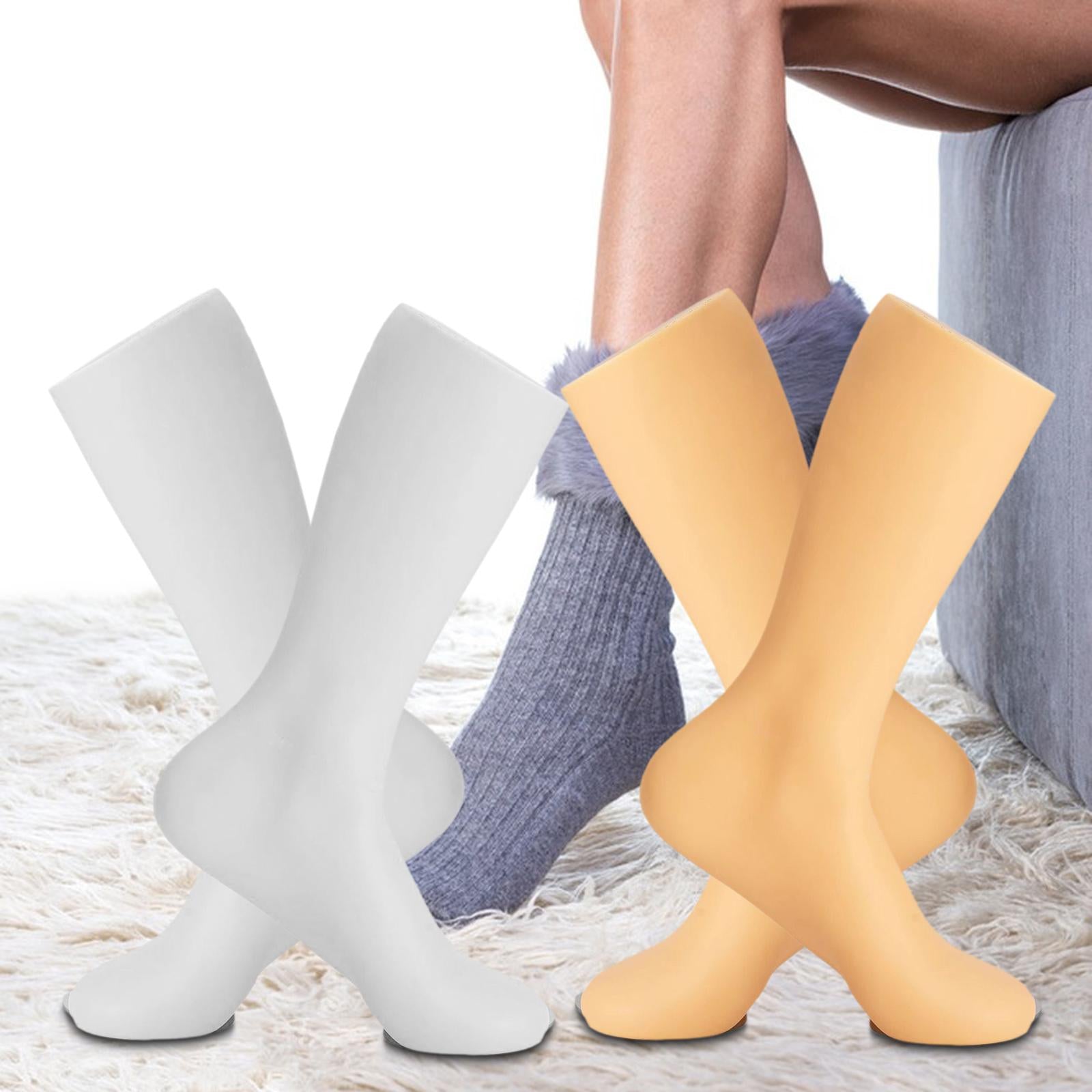 Freestanding Male Feet Mannequin Foot Model Sock Display for Window Male Male Right Foot White