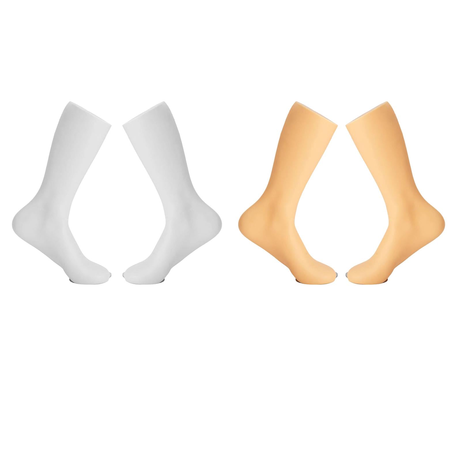 Freestanding Male Feet Mannequin Foot Model Sock Display for Window Male Male Right Foot White