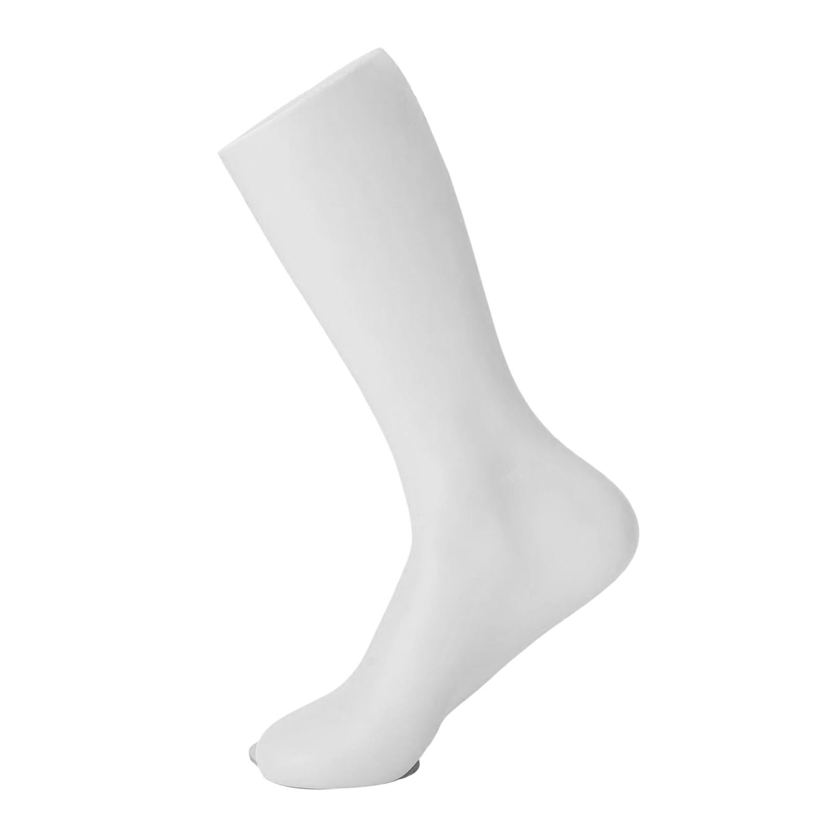 Freestanding Male Feet Mannequin Foot Model Sock Display for Window Male Male Right Foot White