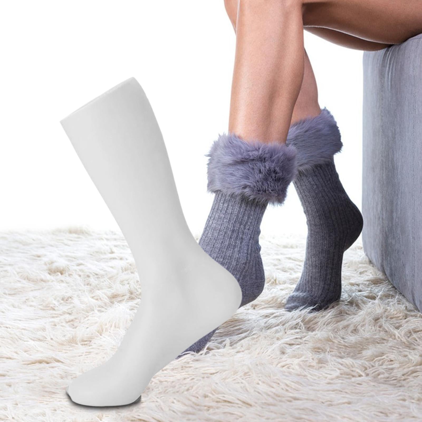Freestanding Male Feet Mannequin Foot Model Sock Display for Window Male Male Right Foot White