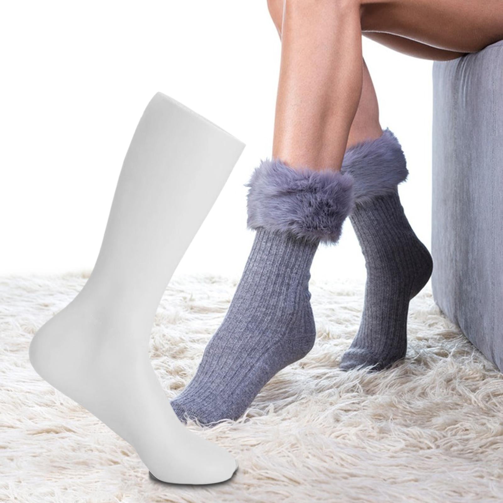 Freestanding Male Feet Mannequin Foot Model Sock Display for Window Male Male Left Foot White