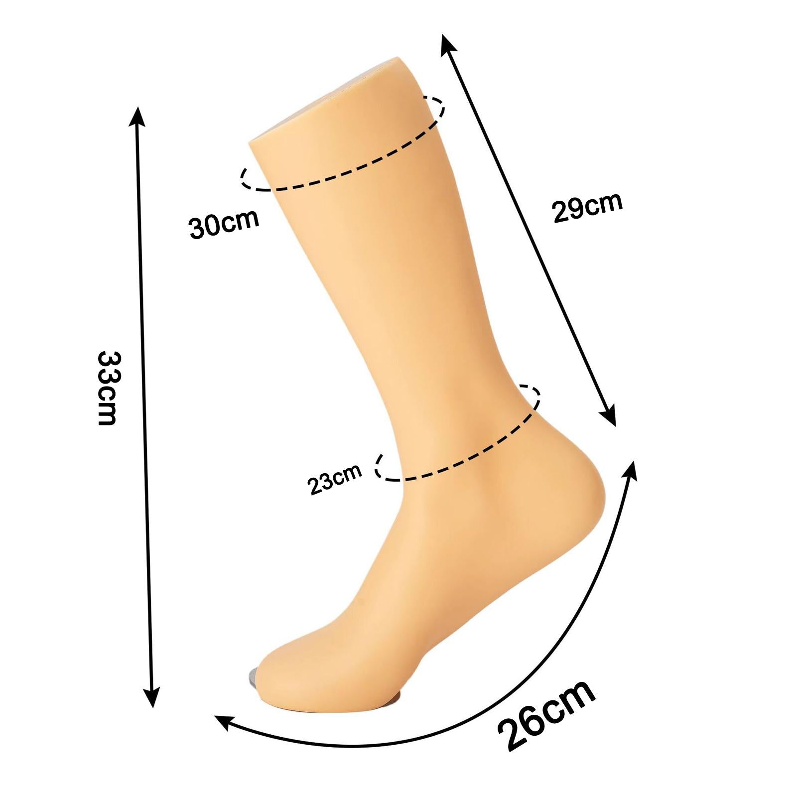 Freestanding Male Feet Mannequin Foot Model Sock Display for Window Male Male Right Foot Skin Color