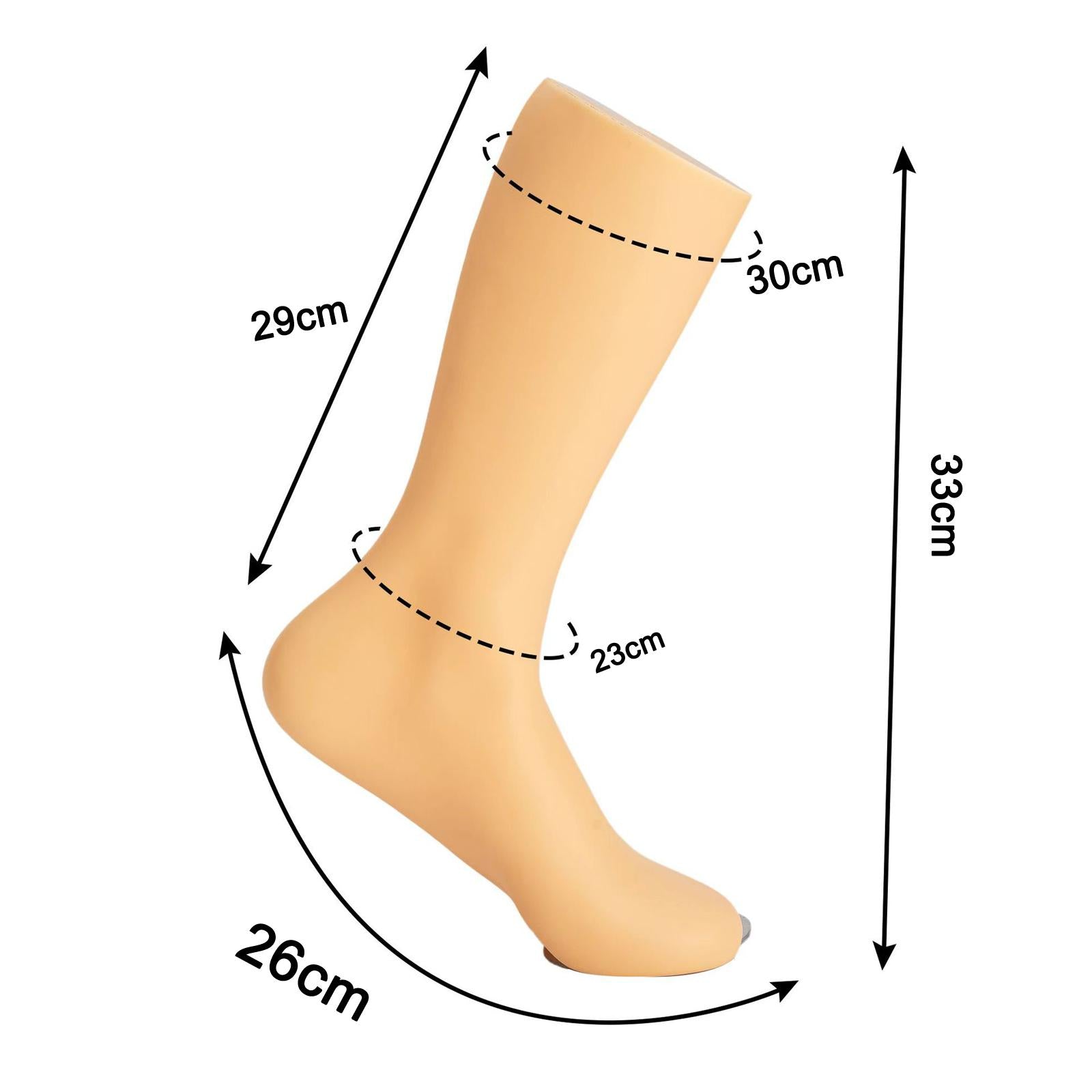 Freestanding Male Feet Mannequin Foot Model Sock Display for Window Male Male Left Foot Skin Color