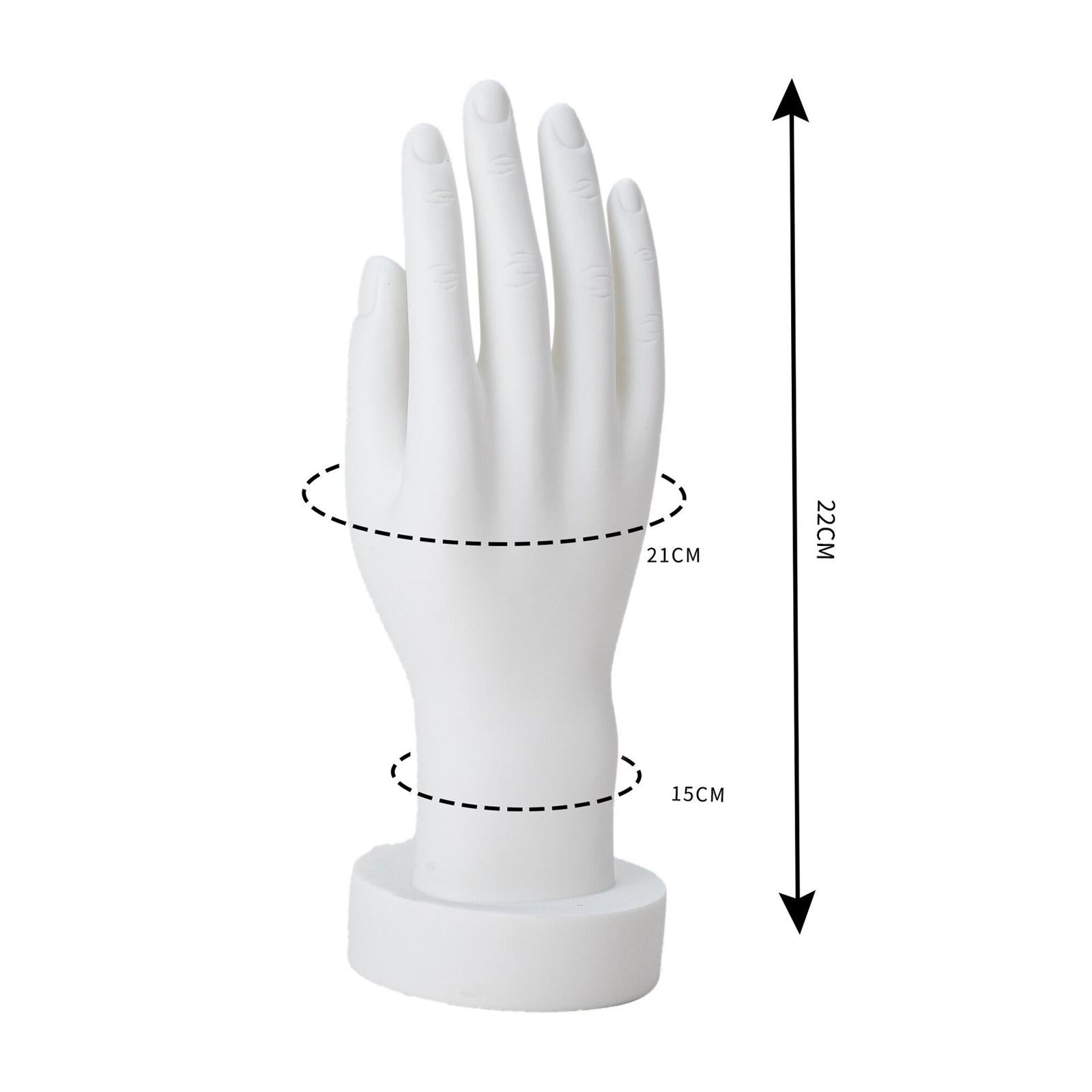 Hand Model Mannequin Fake Hand Right Photo Props for Gloves Bangles Showcase White