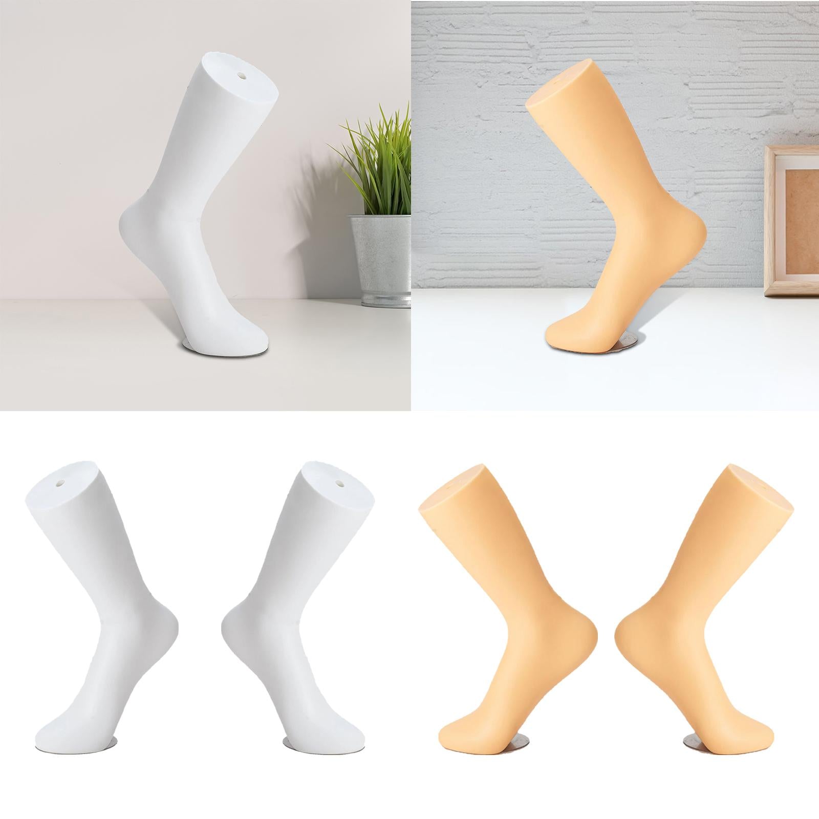 Mannequin Adult Feet Female Lifelike Standing for Chain Ankle Sandals Socks Right Foot White