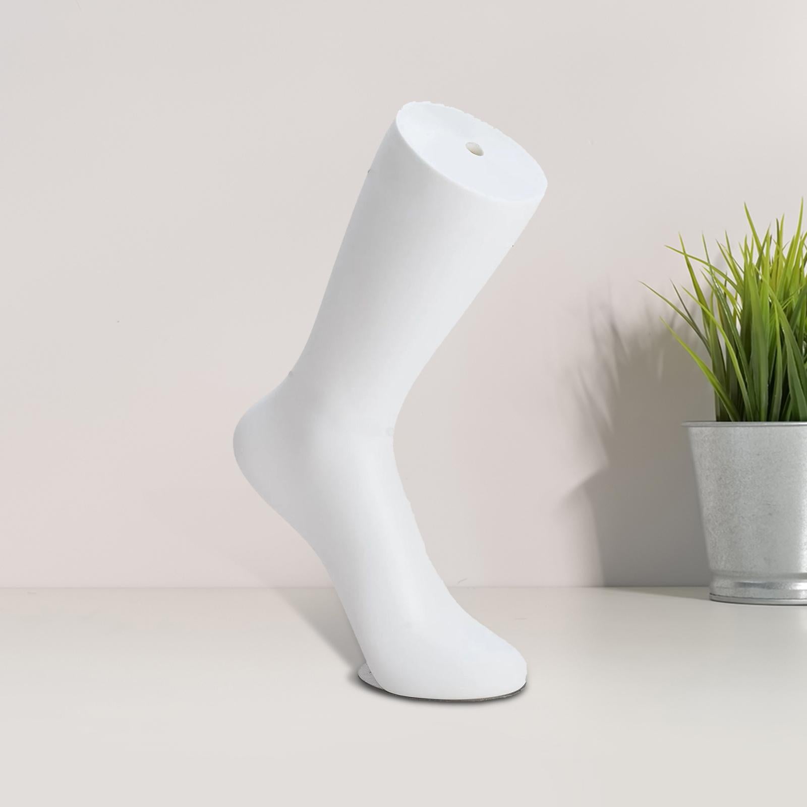 Mannequin Adult Feet Female Lifelike Standing for Chain Ankle Sandals Socks Left Foot White