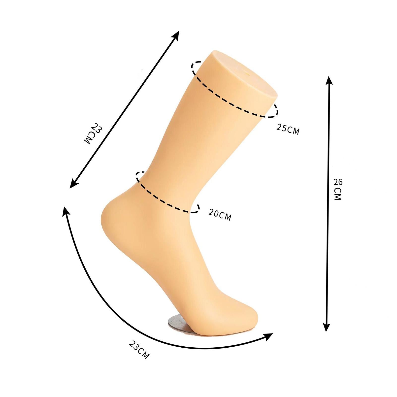 Mannequin Adult Feet Female Lifelike Standing for Chain Ankle Sandals Socks Left Foot Normal