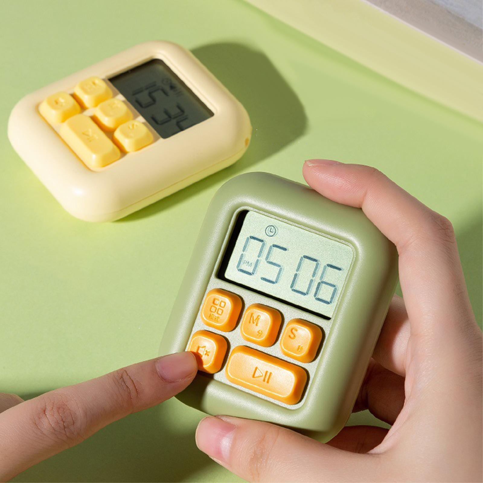 Digital Kitchen Timer Electronic with Stand Durable for Sports Games Office Yellow