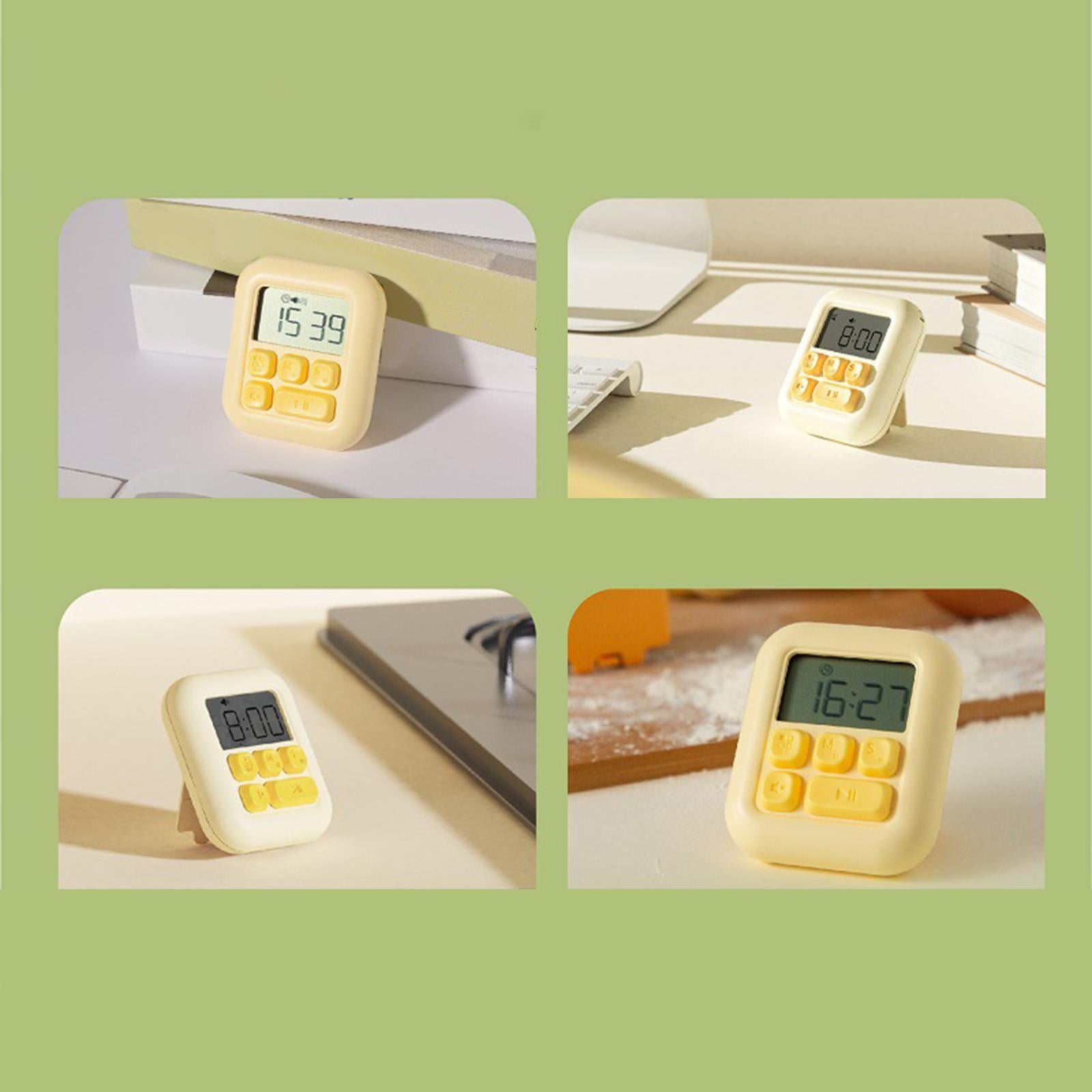 Digital Kitchen Timer Electronic with Stand Durable for Sports Games Office Yellow