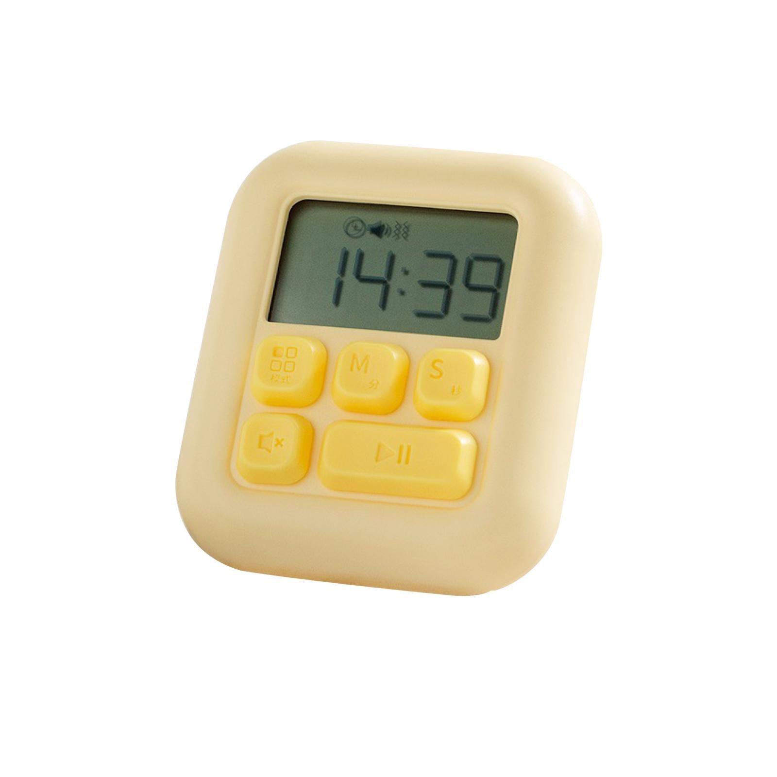 Digital Kitchen Timer Electronic with Stand Durable for Sports Games Office Yellow
