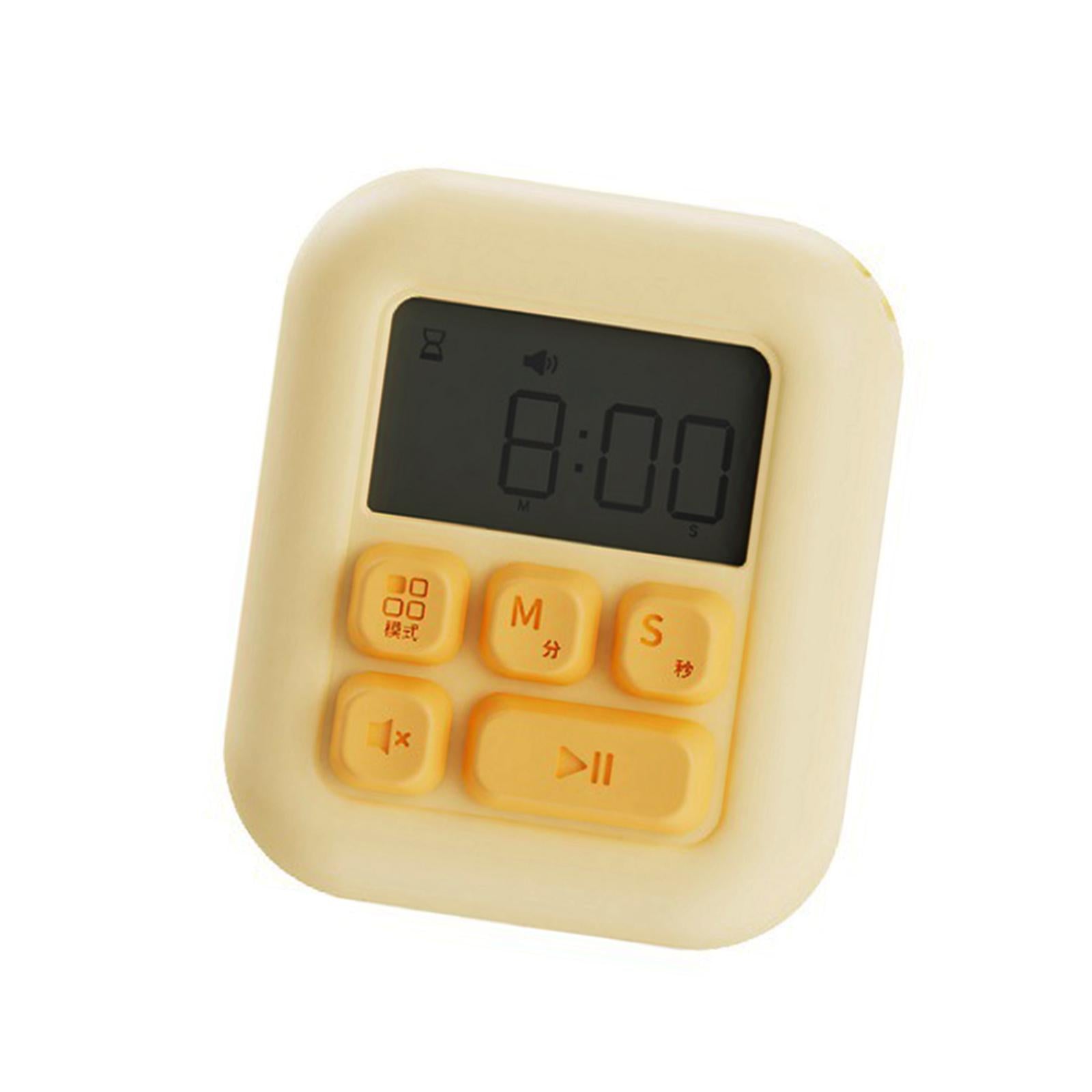 Digital Kitchen Timer Electronic with Stand Durable for Sports Games Office Yellow