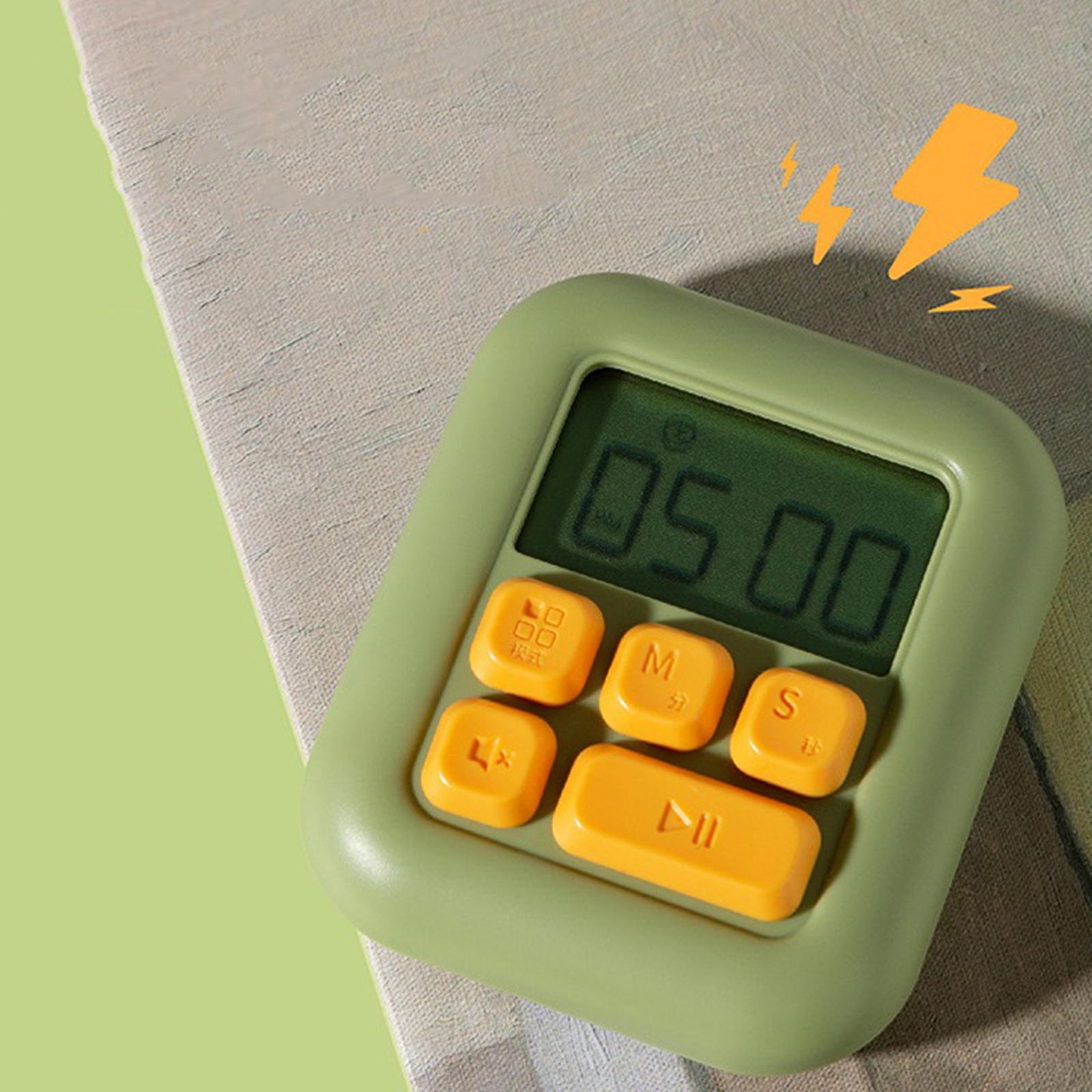 Digital Kitchen Timer Electronic with Stand Durable for Sports Games Office Green